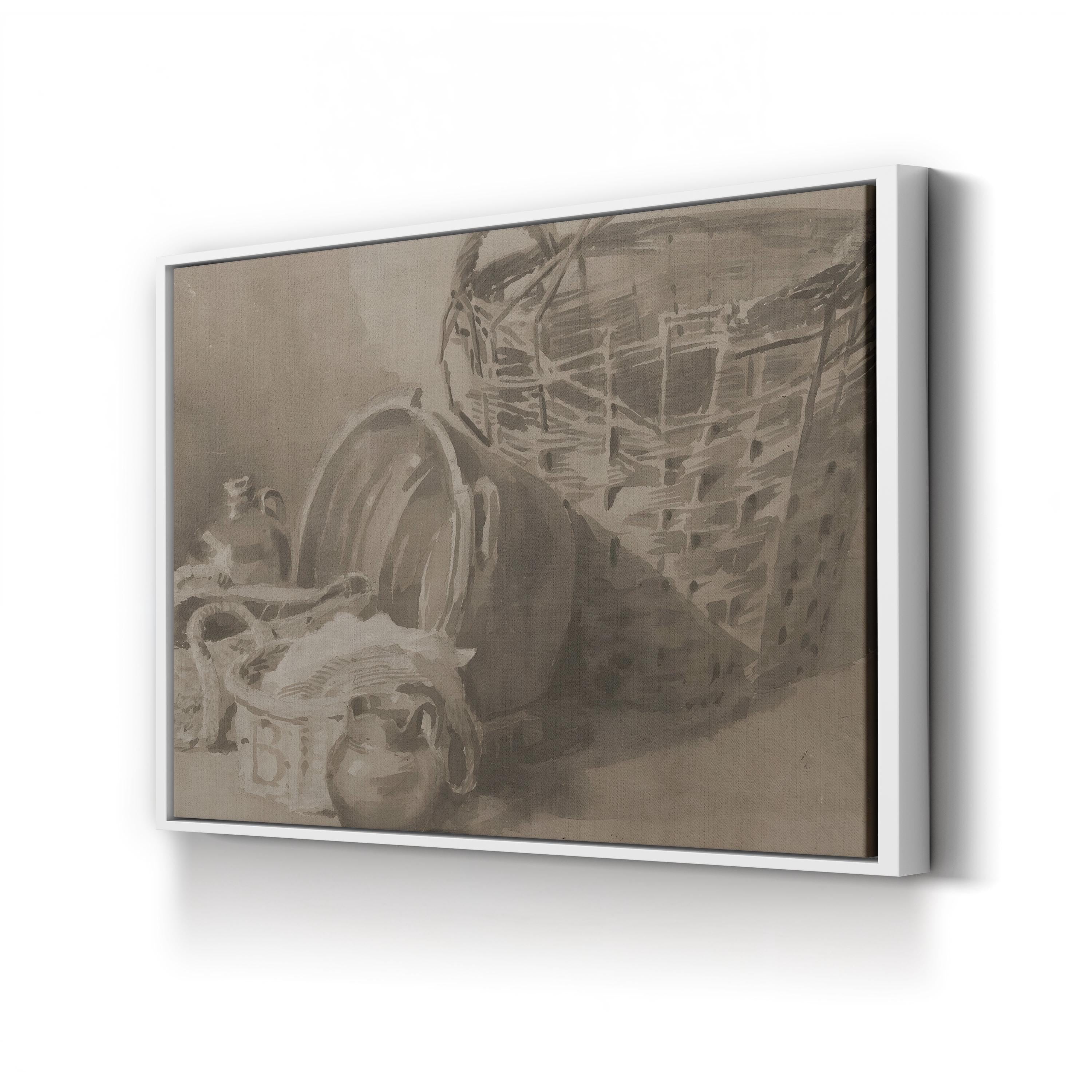 Dewint’s Basket Still Life II Wall Art – Classical Rustic Still Life by Peter de Wint