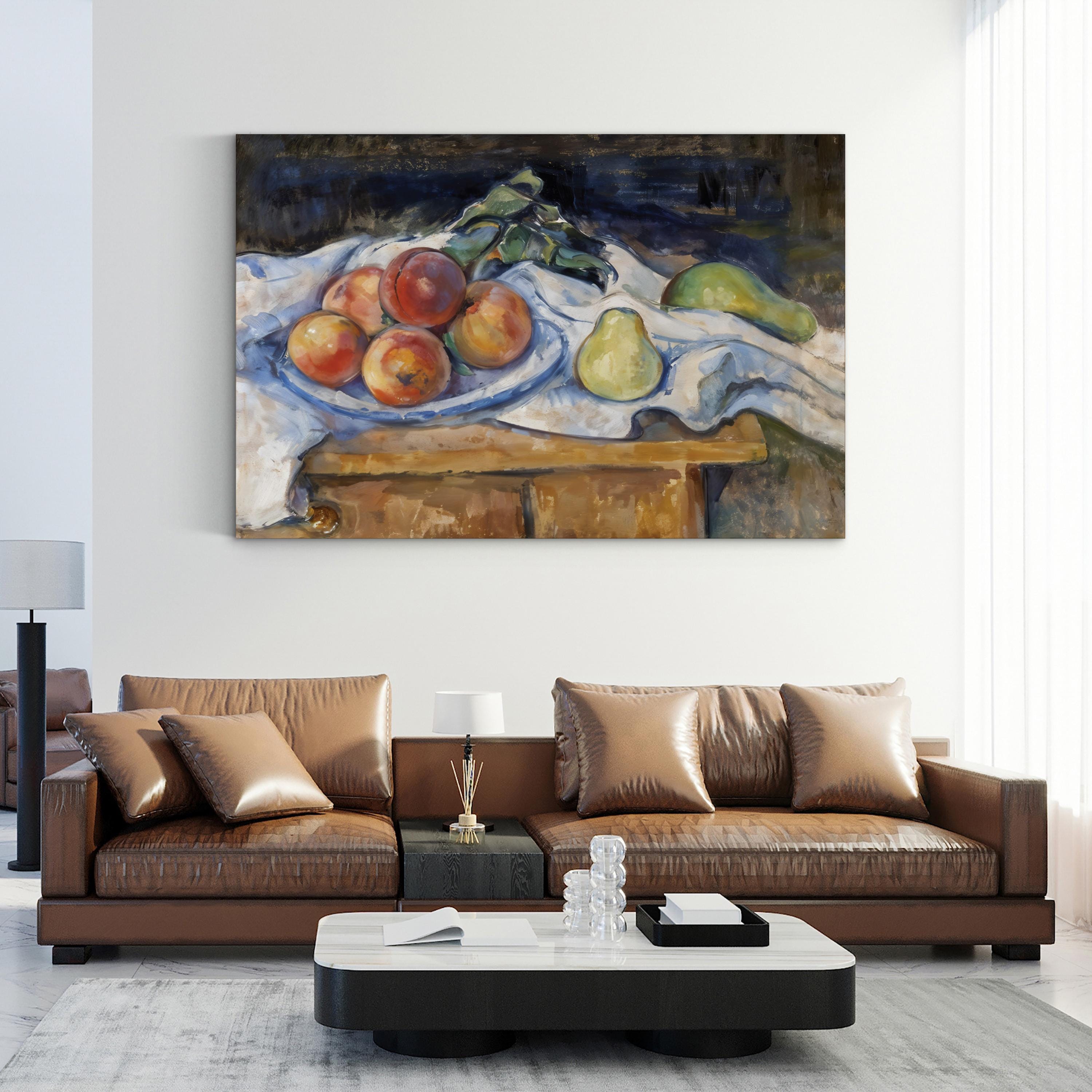 Fruit On a Table, 1890–93 Wall Art by Paul Cézanne – Classic Still Life Canvas Print