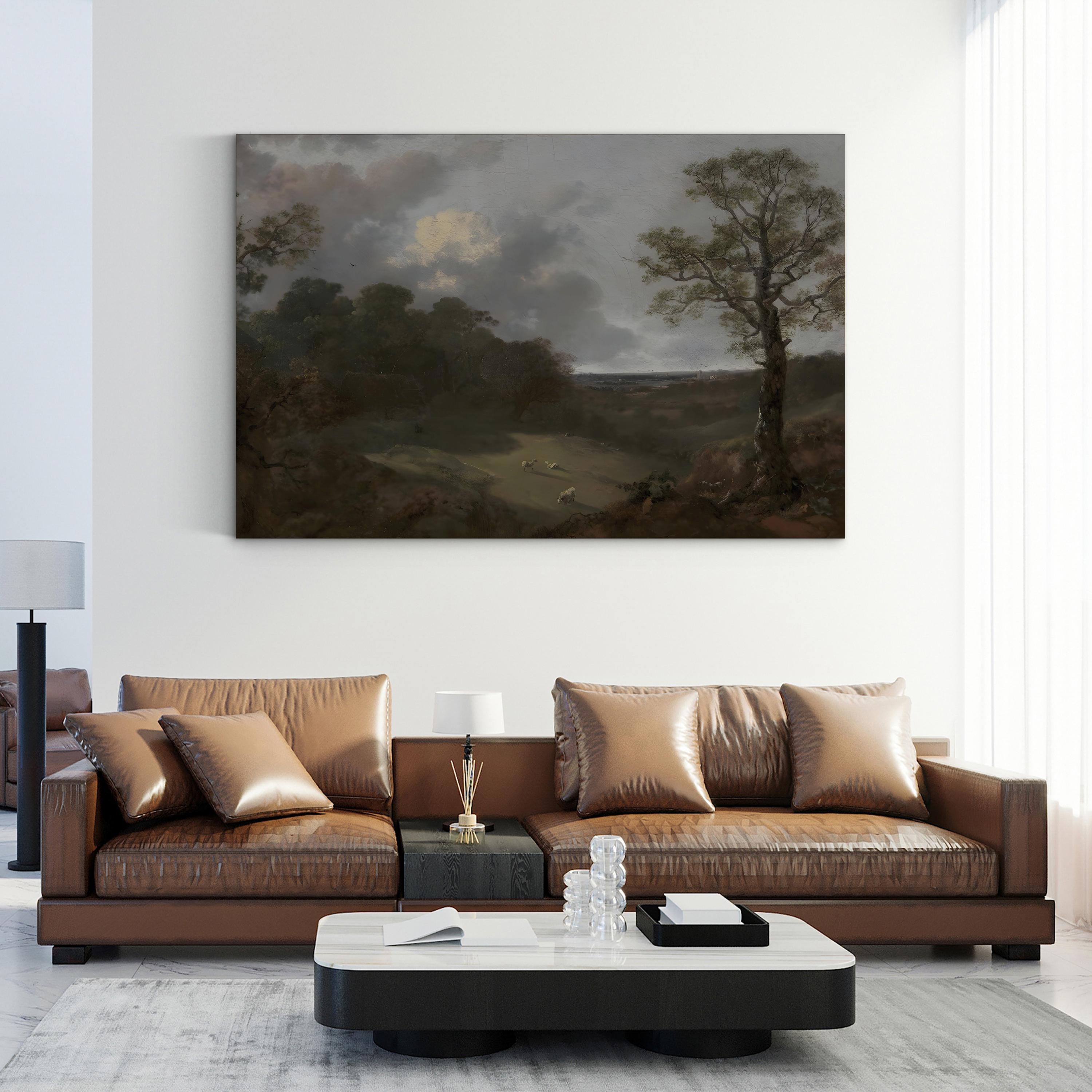 Gainsborough Valley Landscapes II Canvas Art – Thomas Gainsborough English Countryside Painting Print