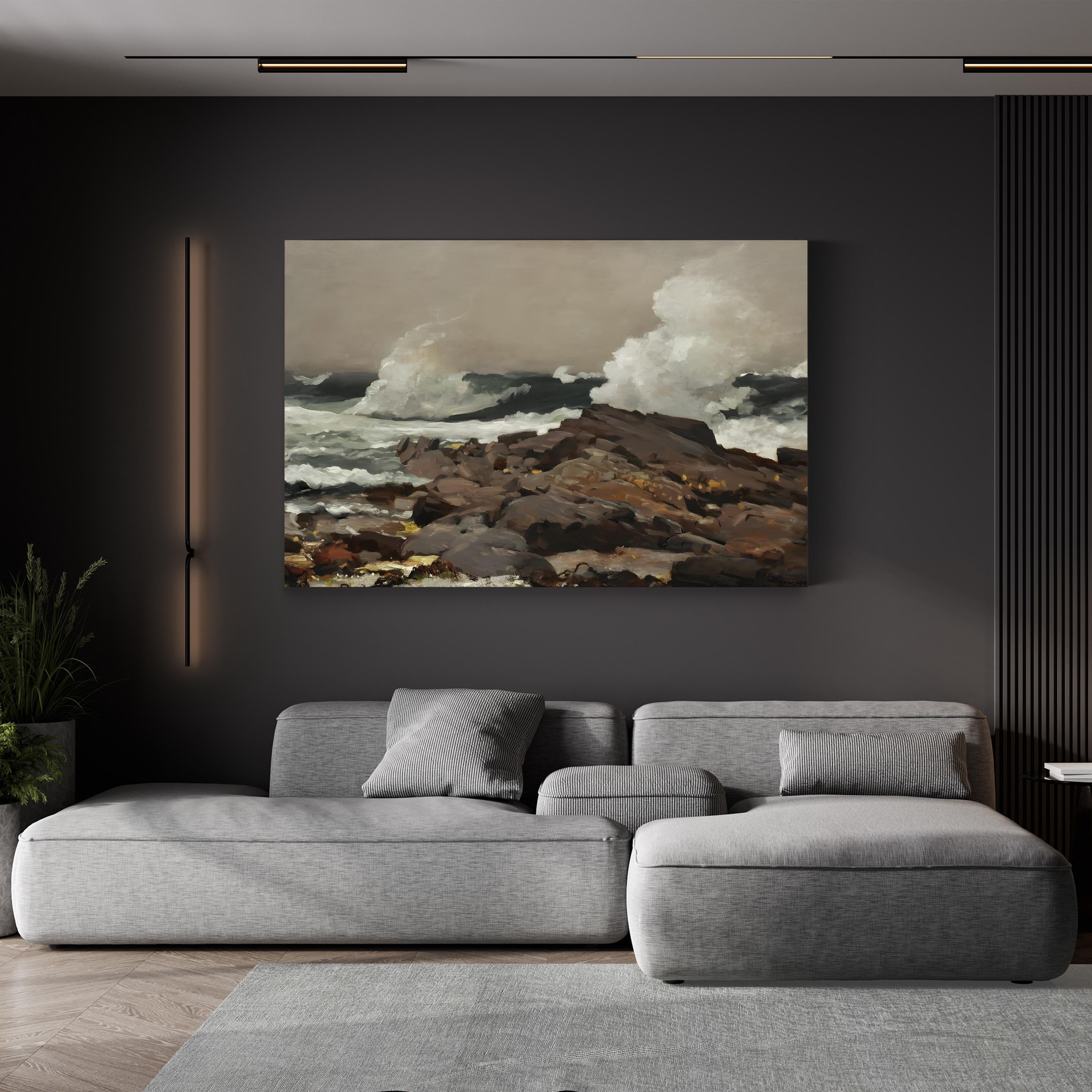 Homer’s Crashing Waves I Coastal Seascape Wall Art by Winslow Homer