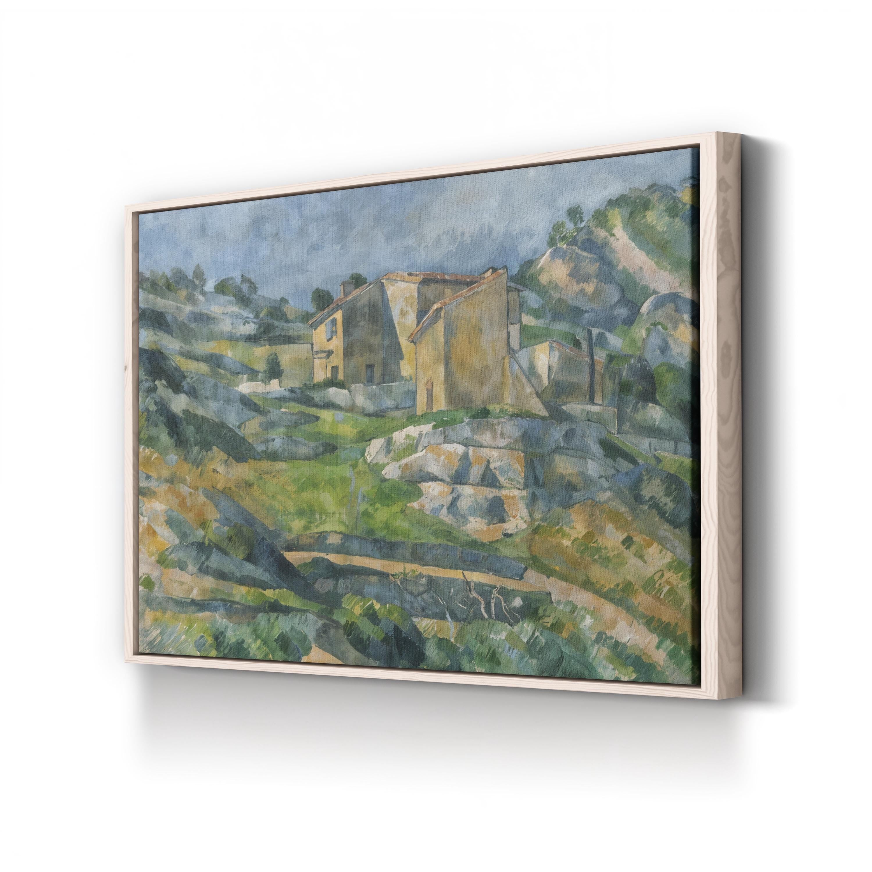 Houses in Provence: Riaux Valley near L’Estaque Wall Art – Cézanne 1883 French Landscape