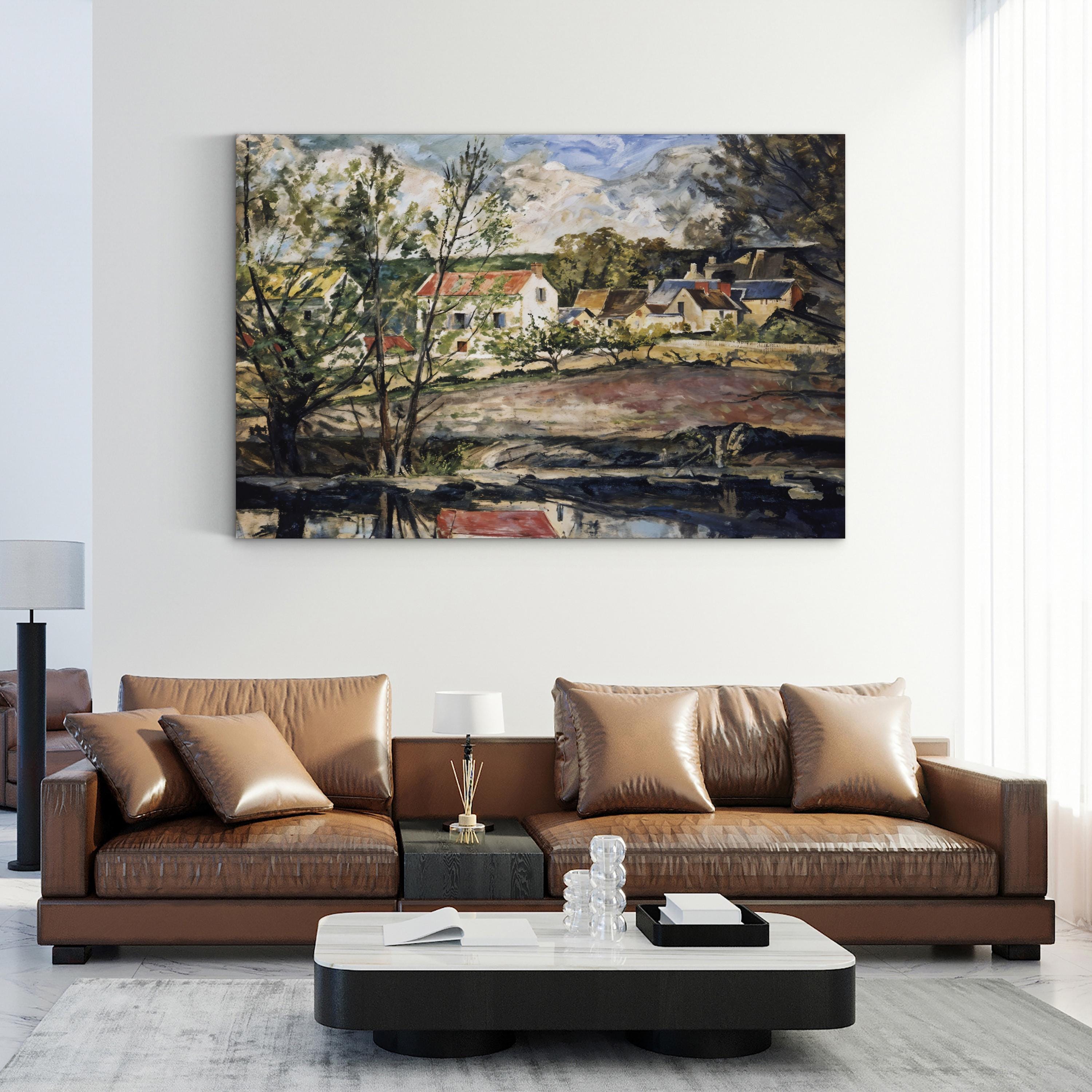 In the Oise Valley Wall Art by Paul Cézanne – Post-Impressionist French Countryside Landscape Canvas Print
