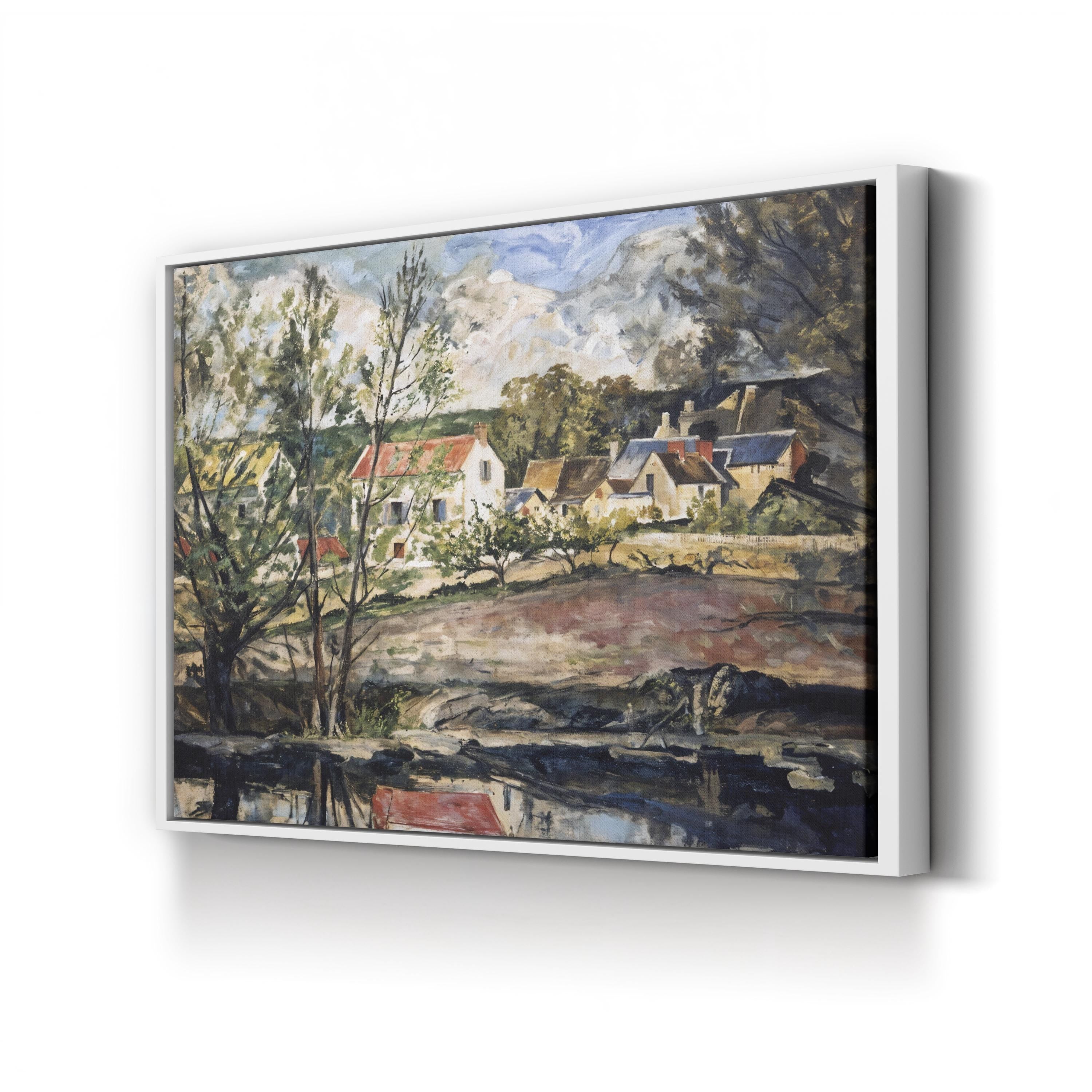 In the Oise Valley Wall Art by Paul Cézanne – Post-Impressionist French Countryside Landscape Canvas Print