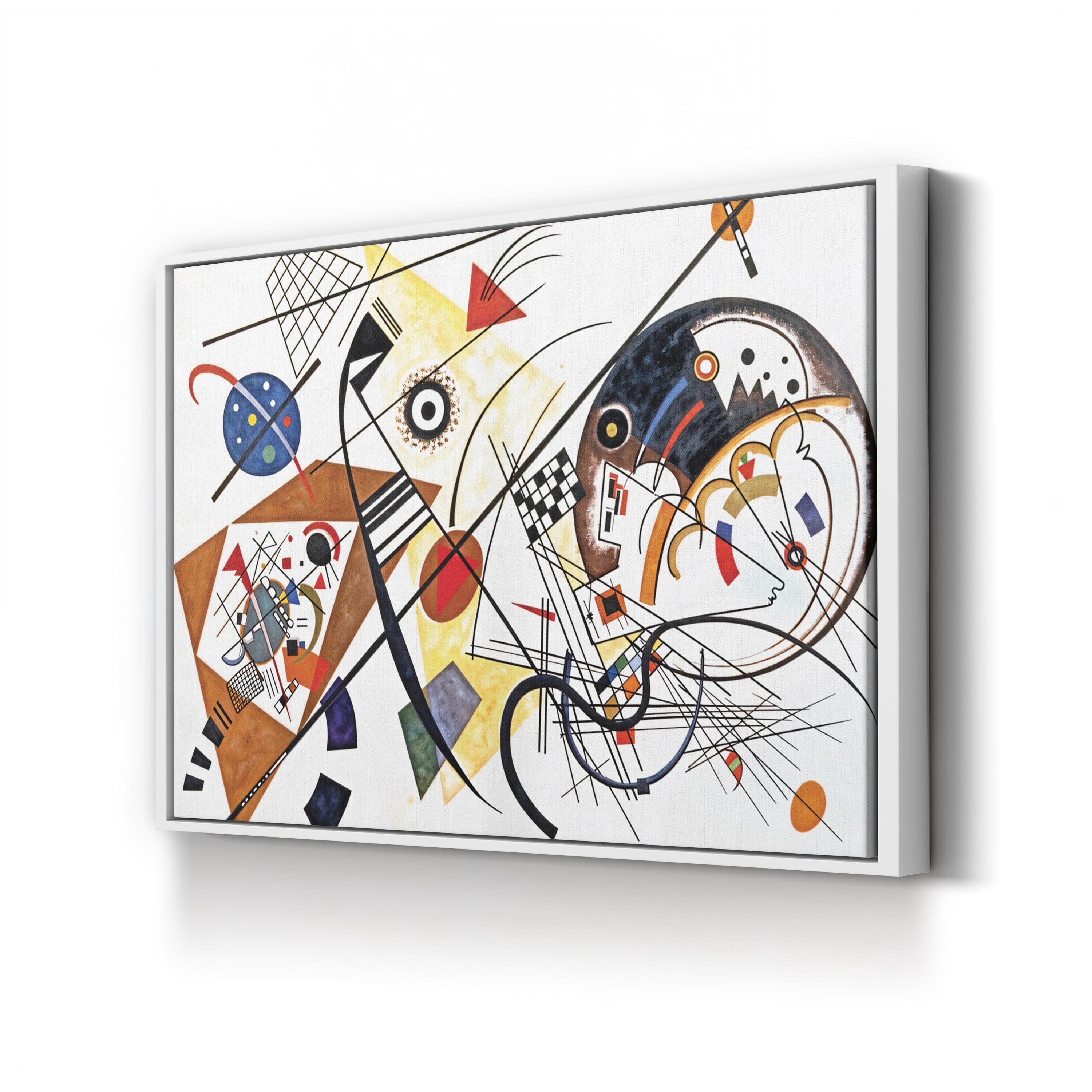 On White II by Wassily Kandinsky canvas print in white frame