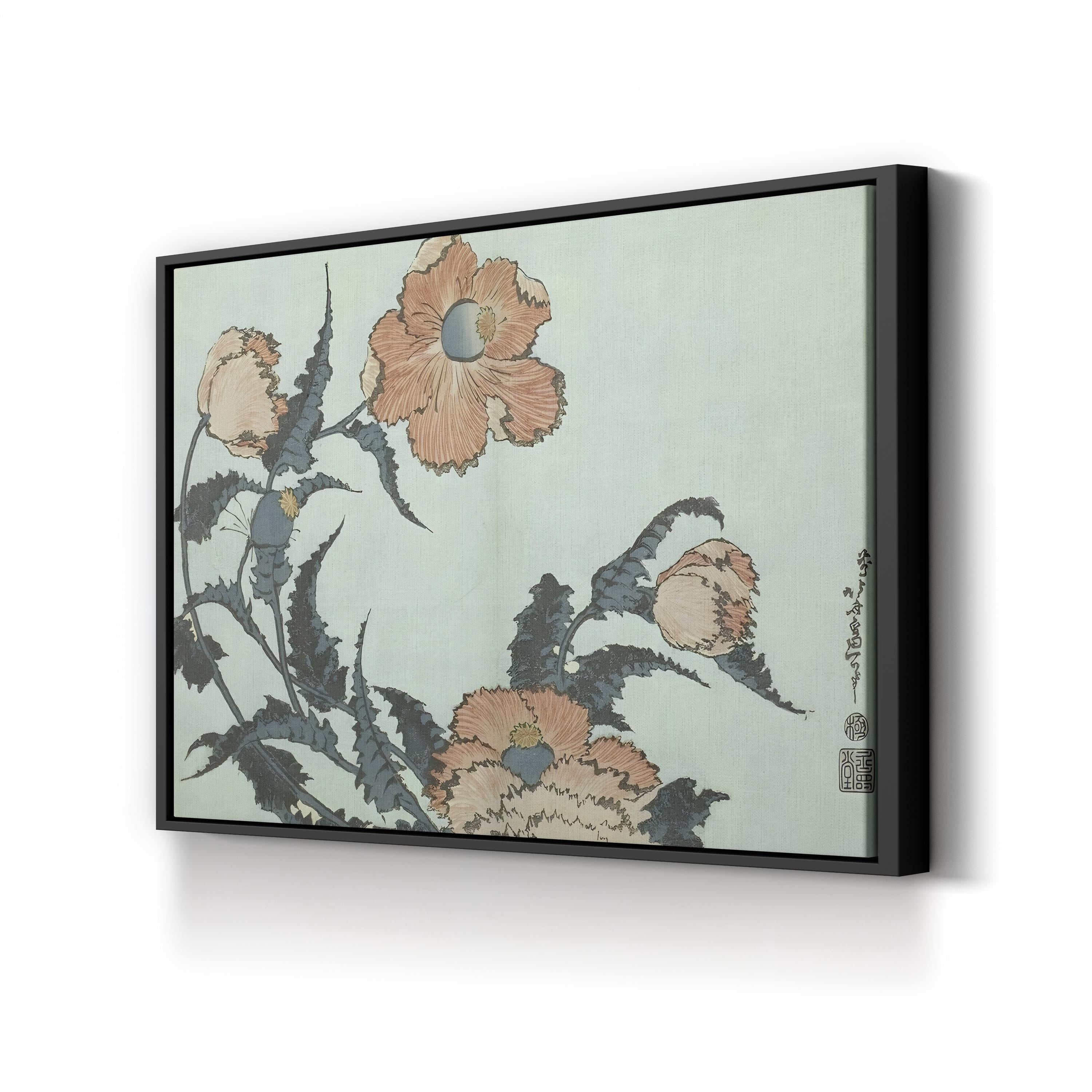 Katsushika Hokusai Floral I Wall Art | Japanese Ukiyo-e Botanical Woodblock Print