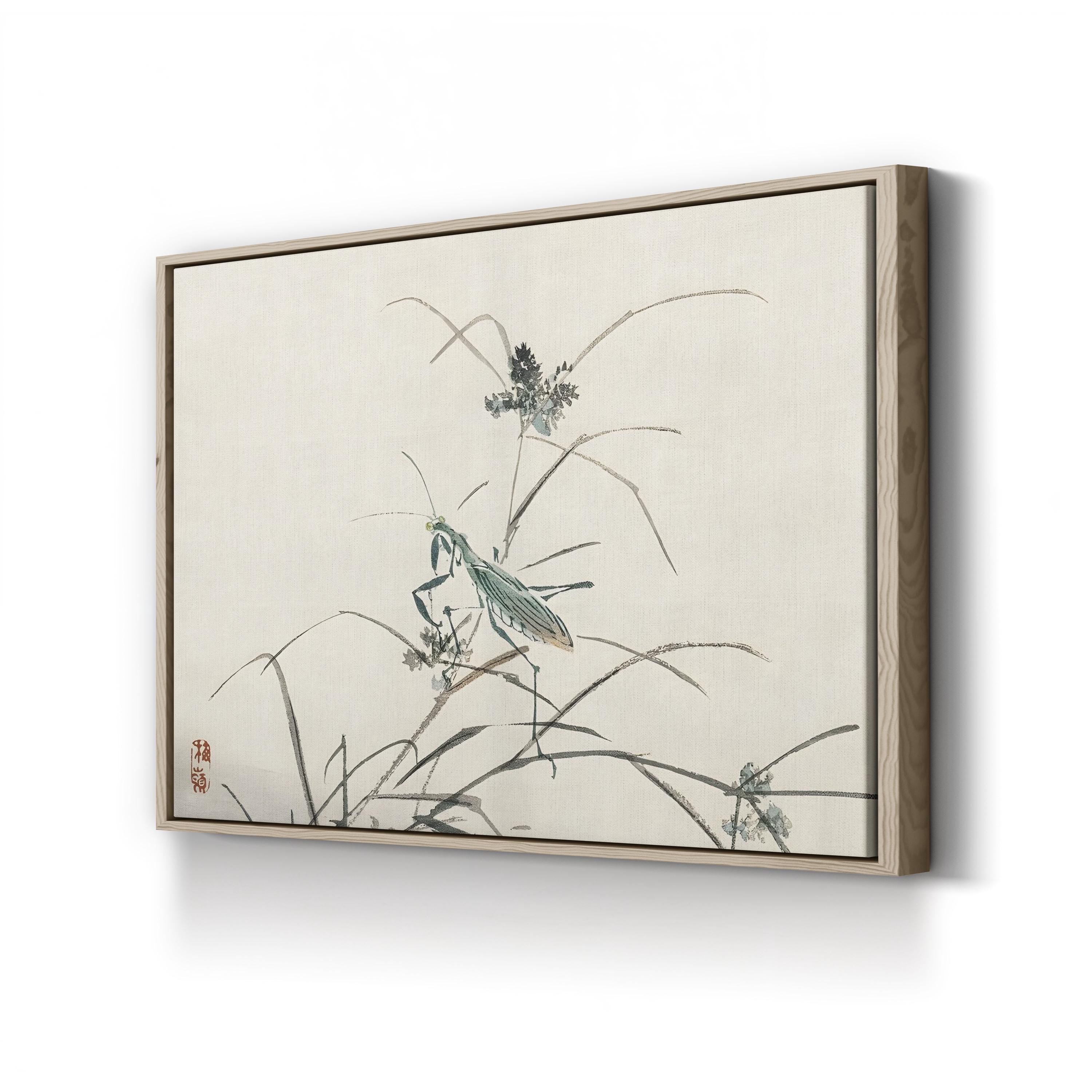 Kono Bairei Dragonflies III Wall Art | Meiji Era Japanese Nature Illustration Canvas