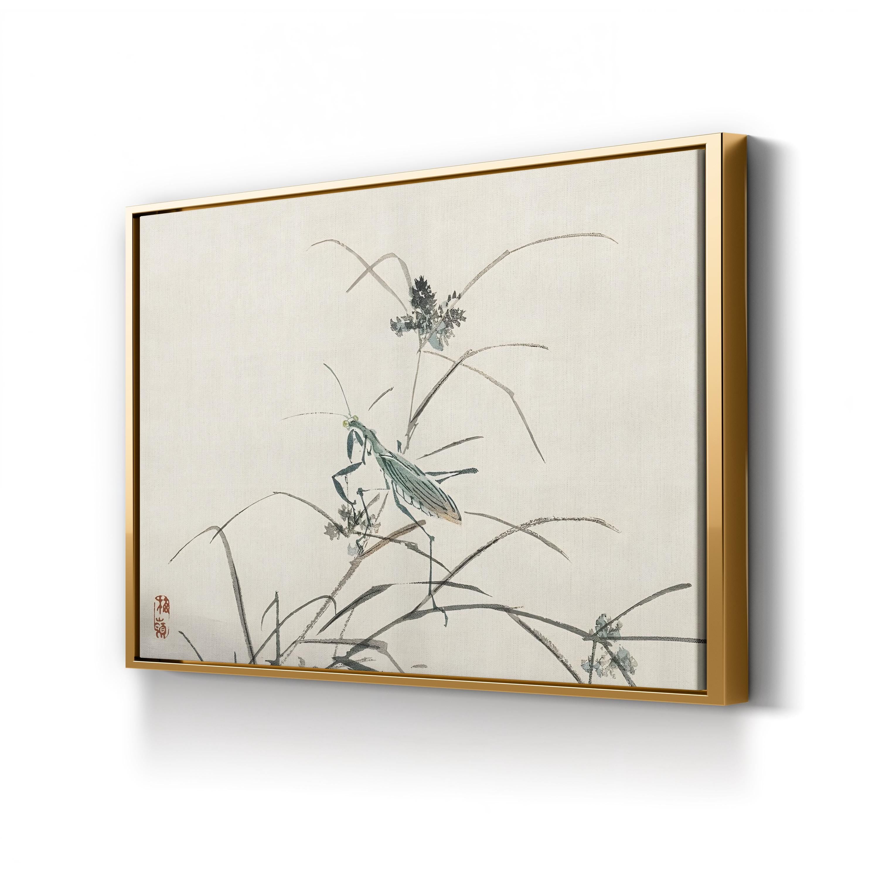 Kono Bairei Dragonflies III Wall Art | Meiji Era Japanese Nature Illustration Canvas