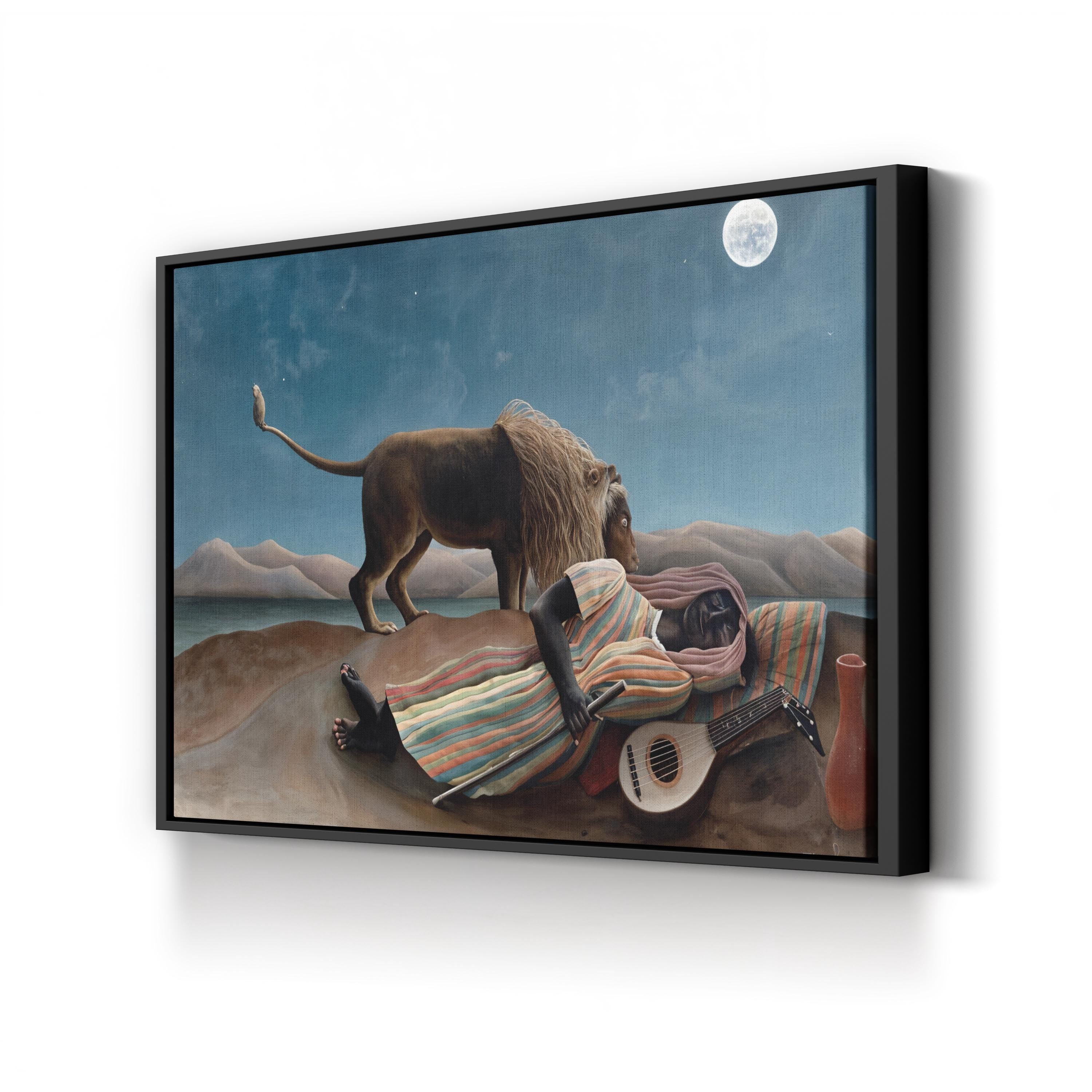 La Bohémienne Endormie (The Sleeping Gypsy) Canvas Art by Henri Rousseau