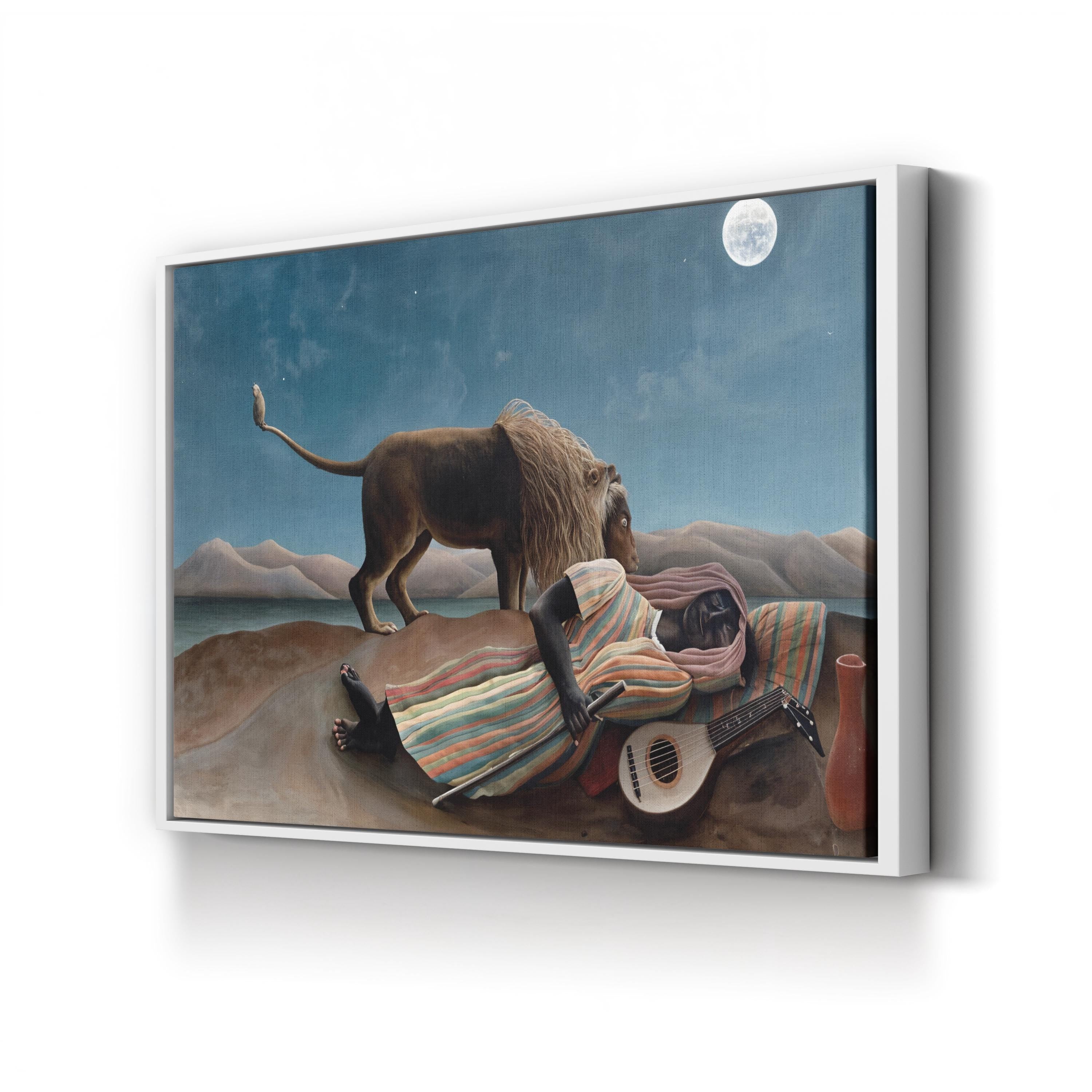 La Bohémienne Endormie (The Sleeping Gypsy) Canvas Art by Henri Rousseau