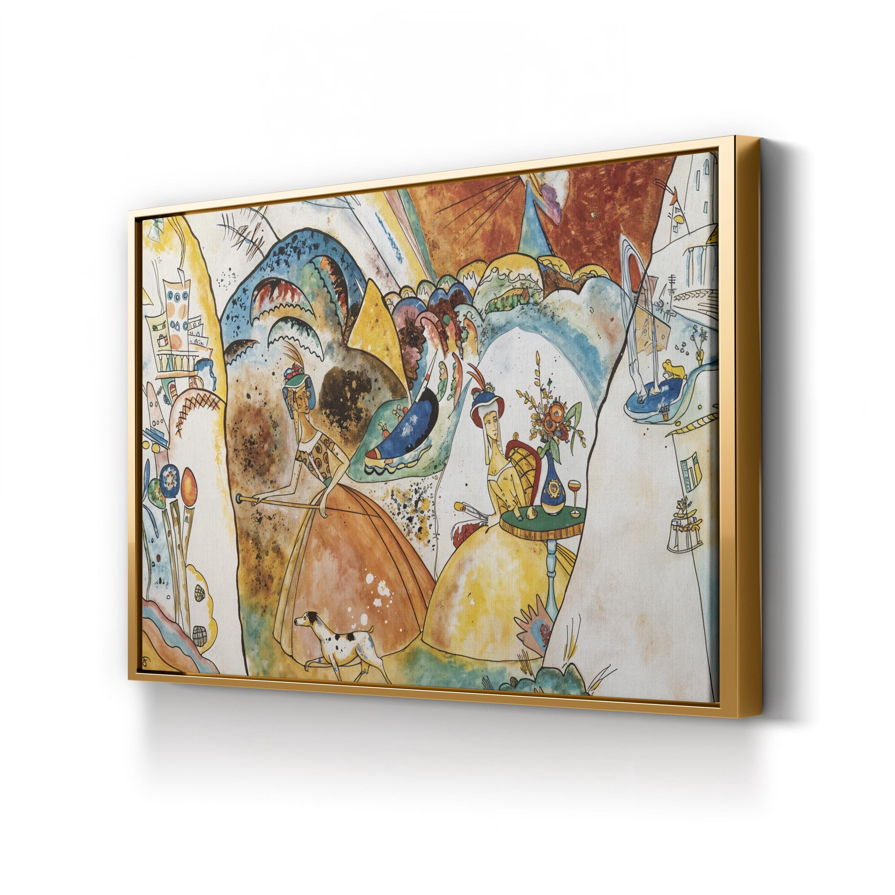 Ladies in a Landscape, 1918 Wall Art by Wassily Kandinsky | Early Abstract Modernist Canvas