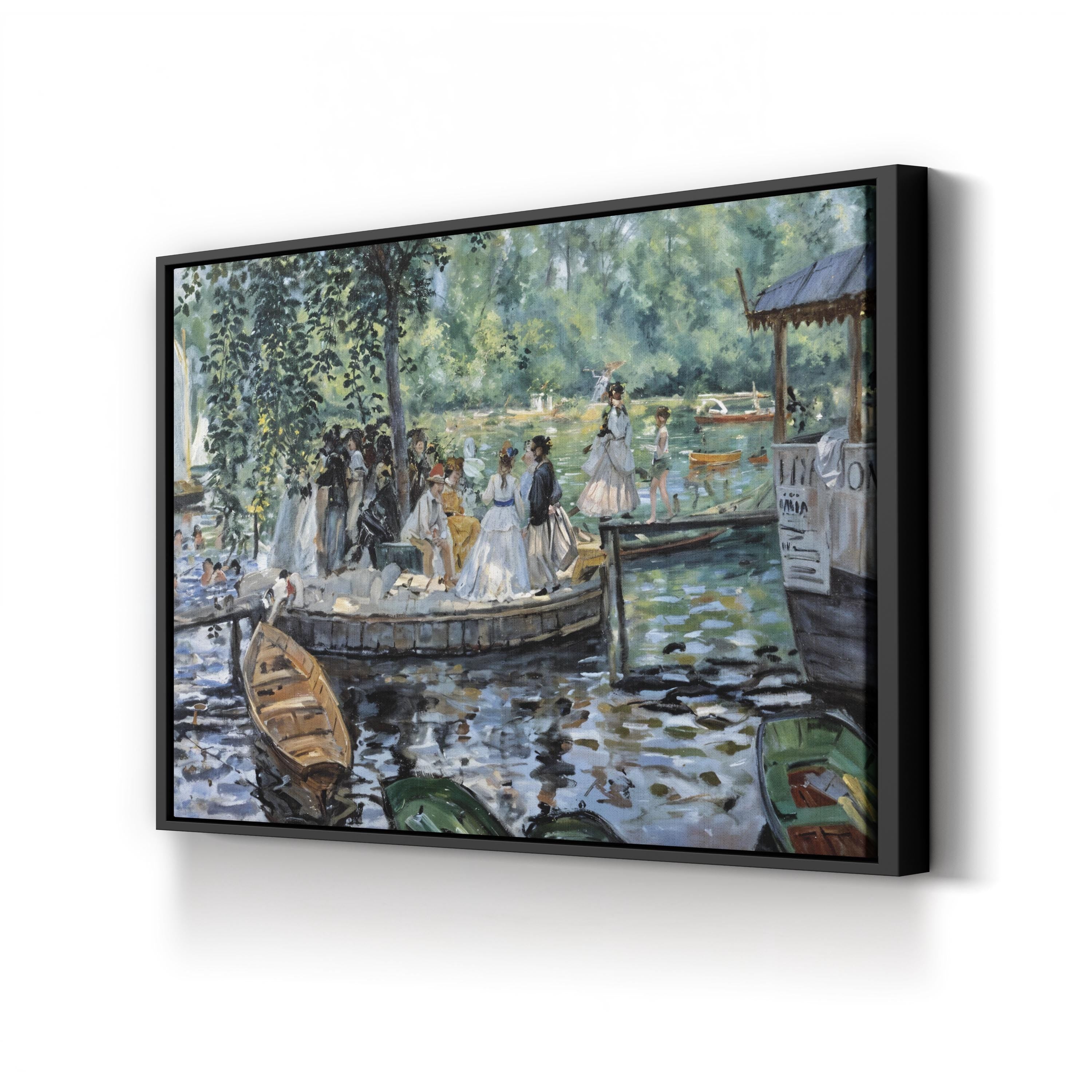 La Grenouillère, Bougival, France Wall Art | Impressionist Boating Scene by Pierre-Auguste Renoir