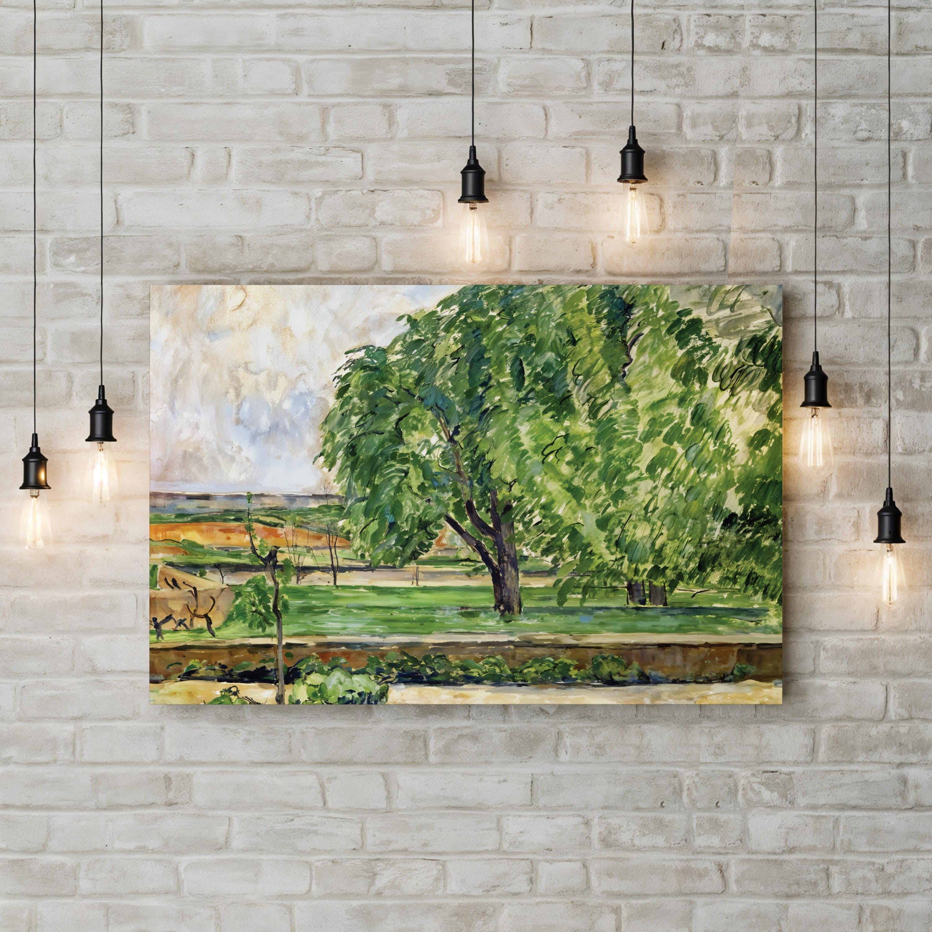 Le Jas de Bouffan Wall Art by Paul Cézanne – French Post-Impressionist Landscape Canvas
