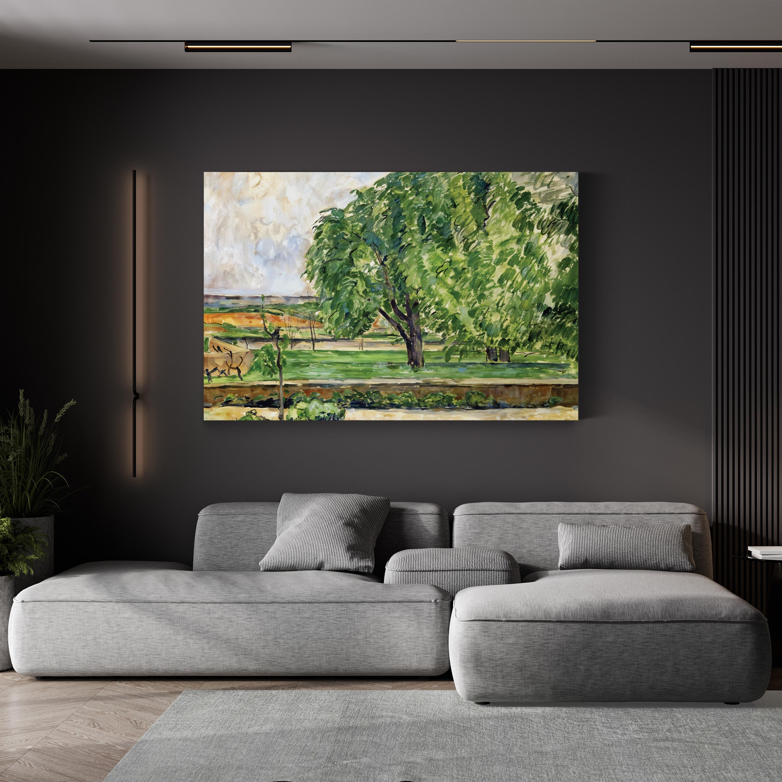 Le Jas de Bouffan Wall Art by Paul Cézanne – French Post-Impressionist Landscape Canvas