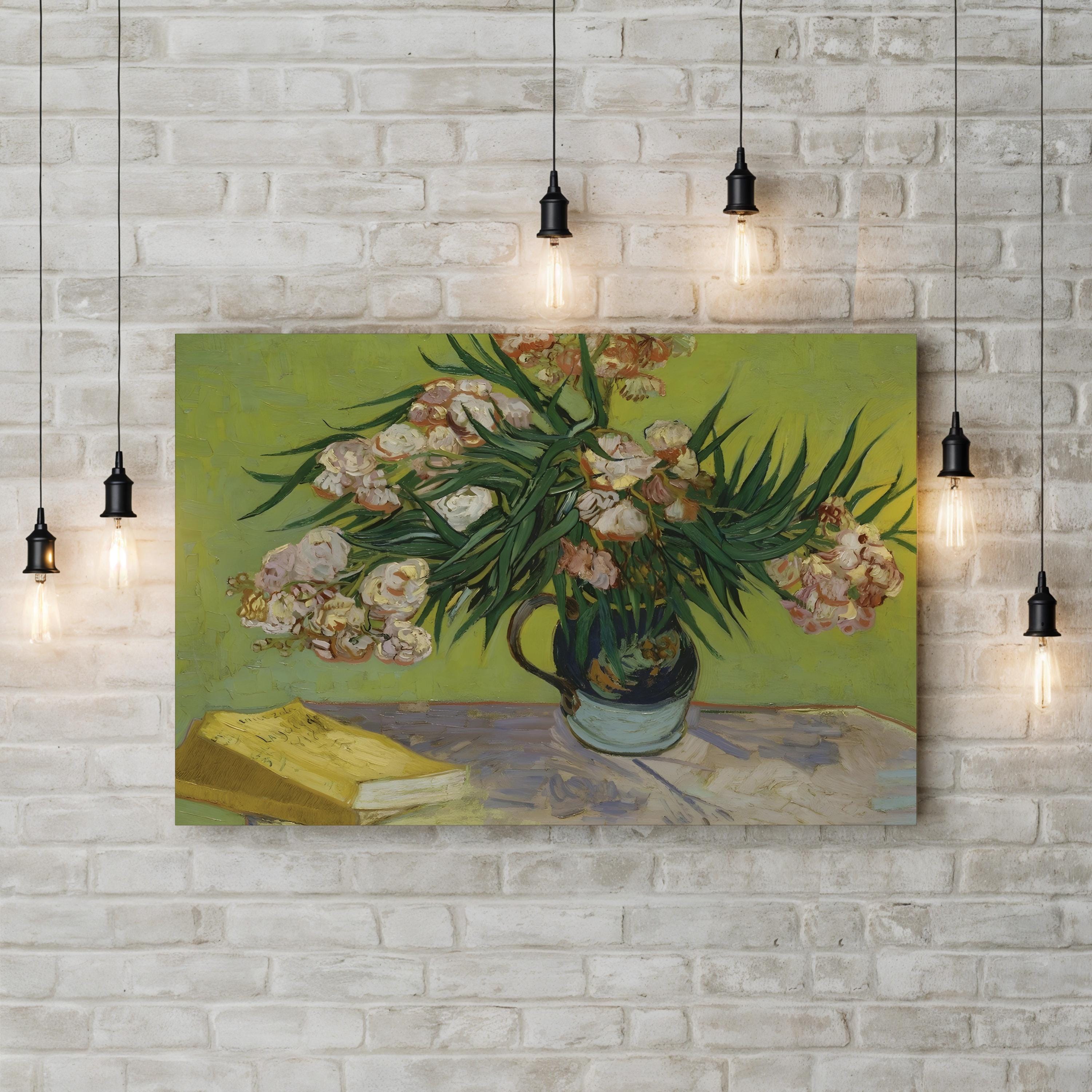 Oleanders, 1888 – Post-Impressionist Floral Still Life Wall Art by Vincent van Gogh