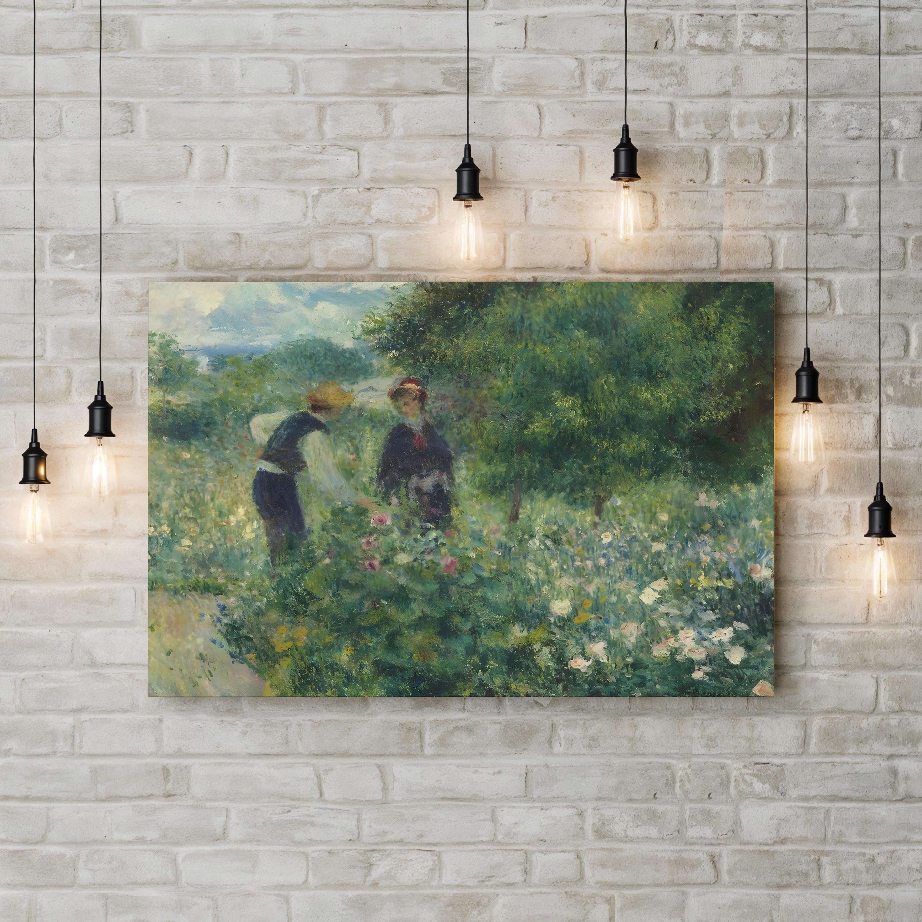 Picking Flowers by Pierre-Auguste Renoir bare canvas print