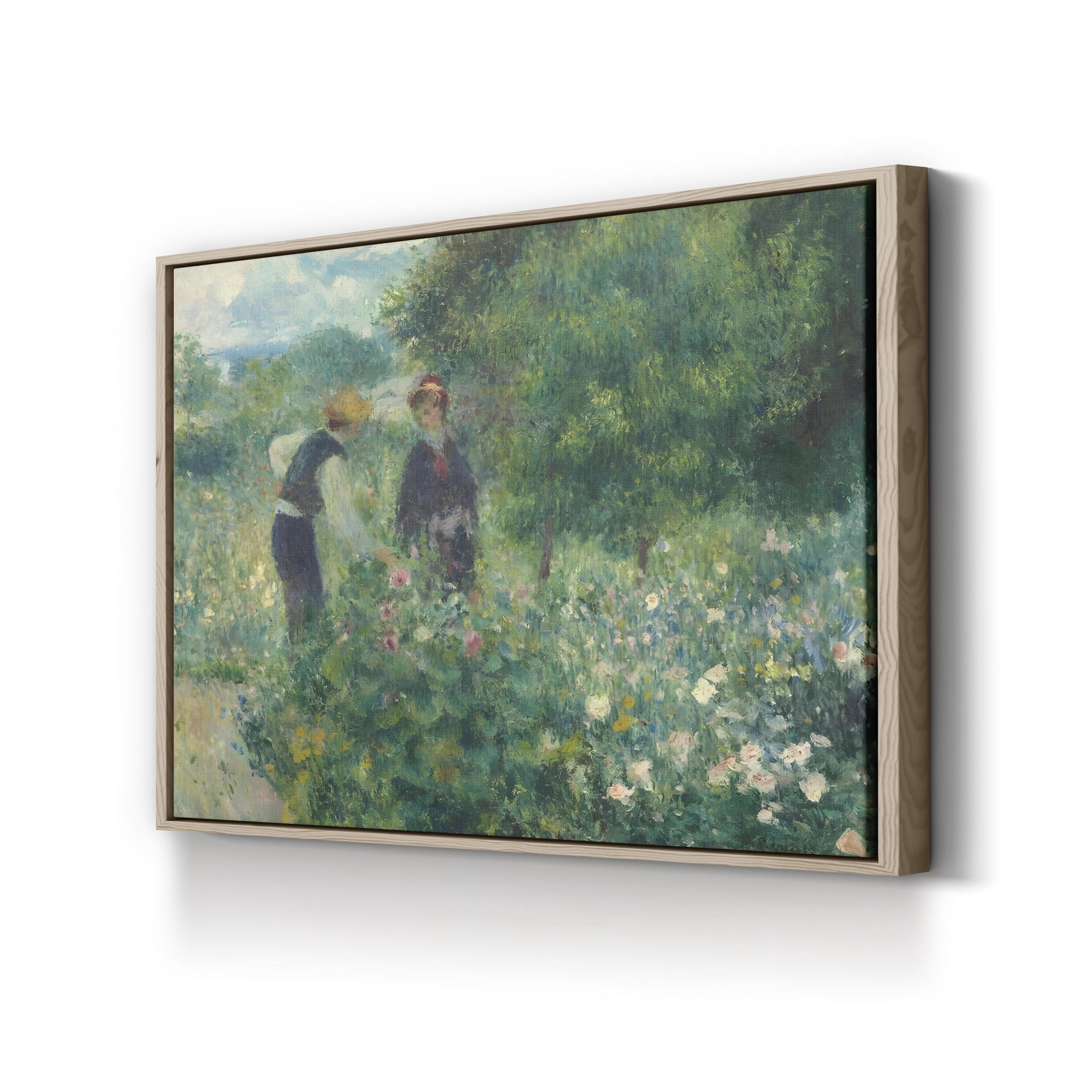 Garden Flower Picking – Impressionist Wall Art | Cottagecore Floral Canvas Print