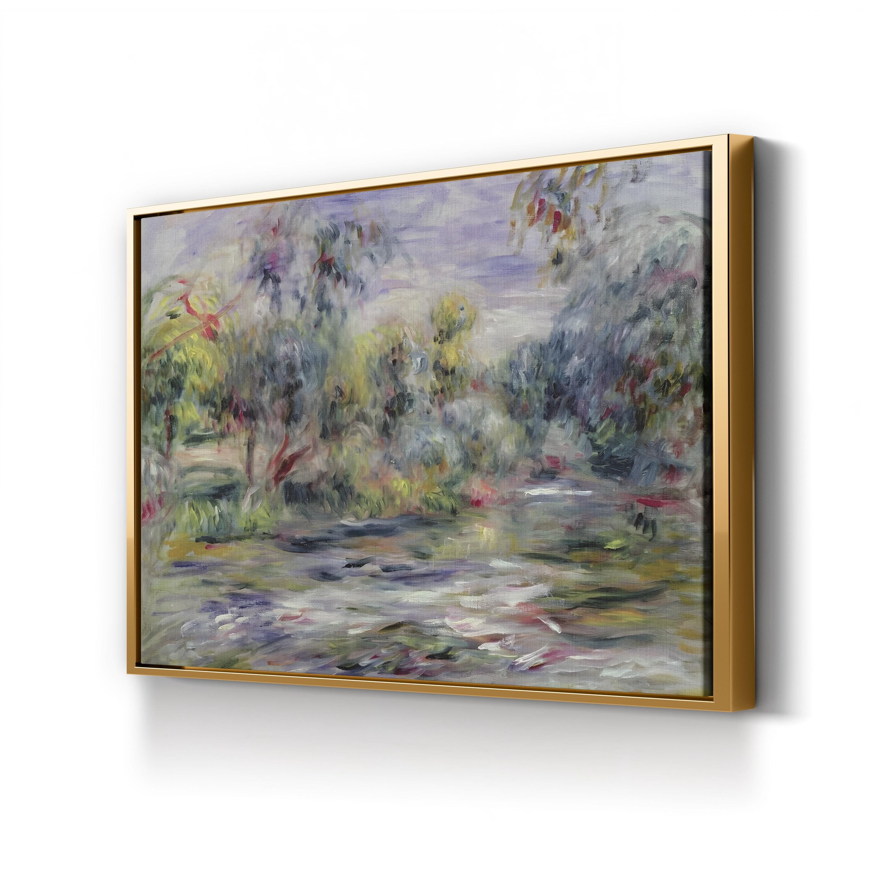 Tranquil Blue River Canvas Print – Serene Nature Landscape Wall Art