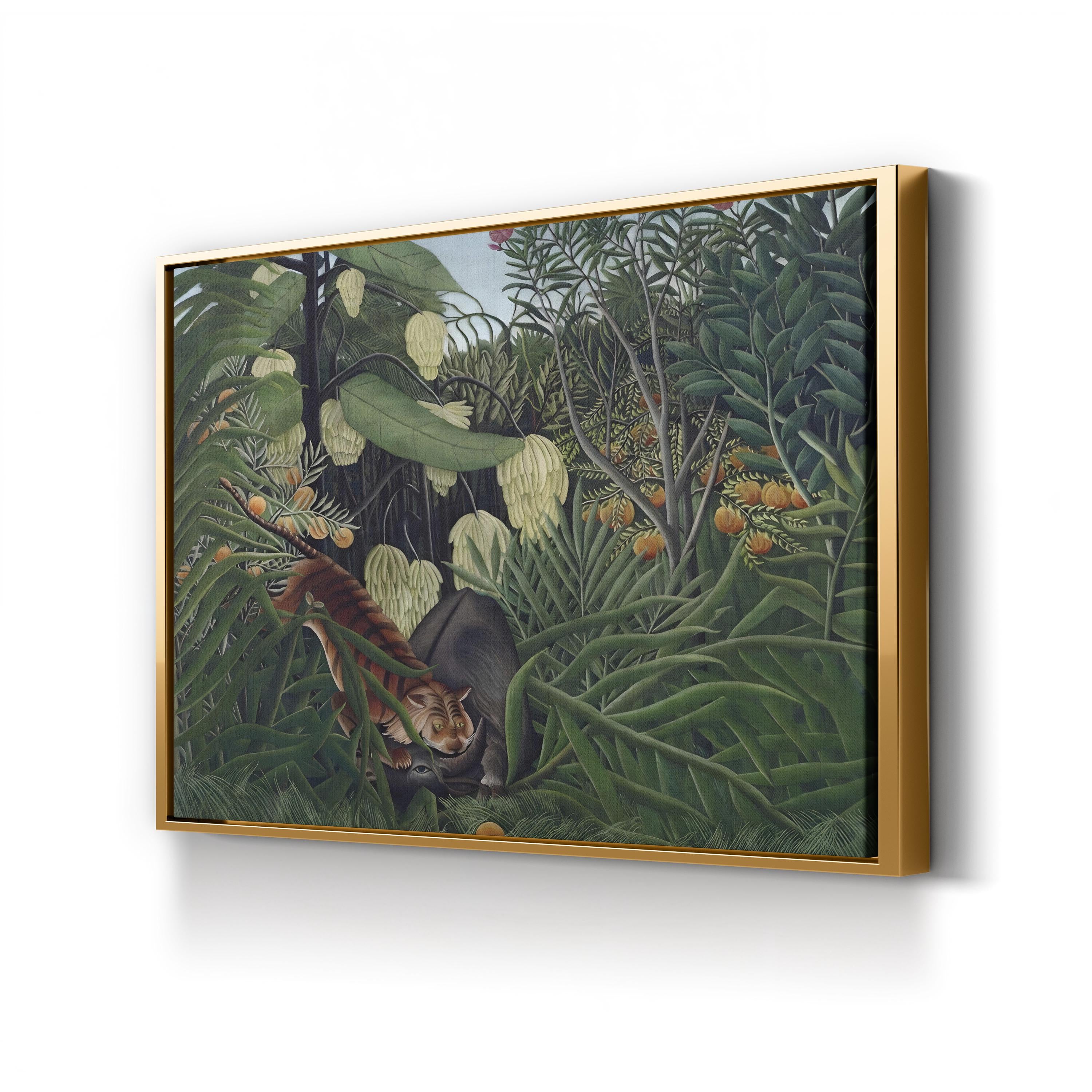 Rousseau’s Jungle I Wall Art by Henri Rousseau – Exotic Tropical Forest Canvas