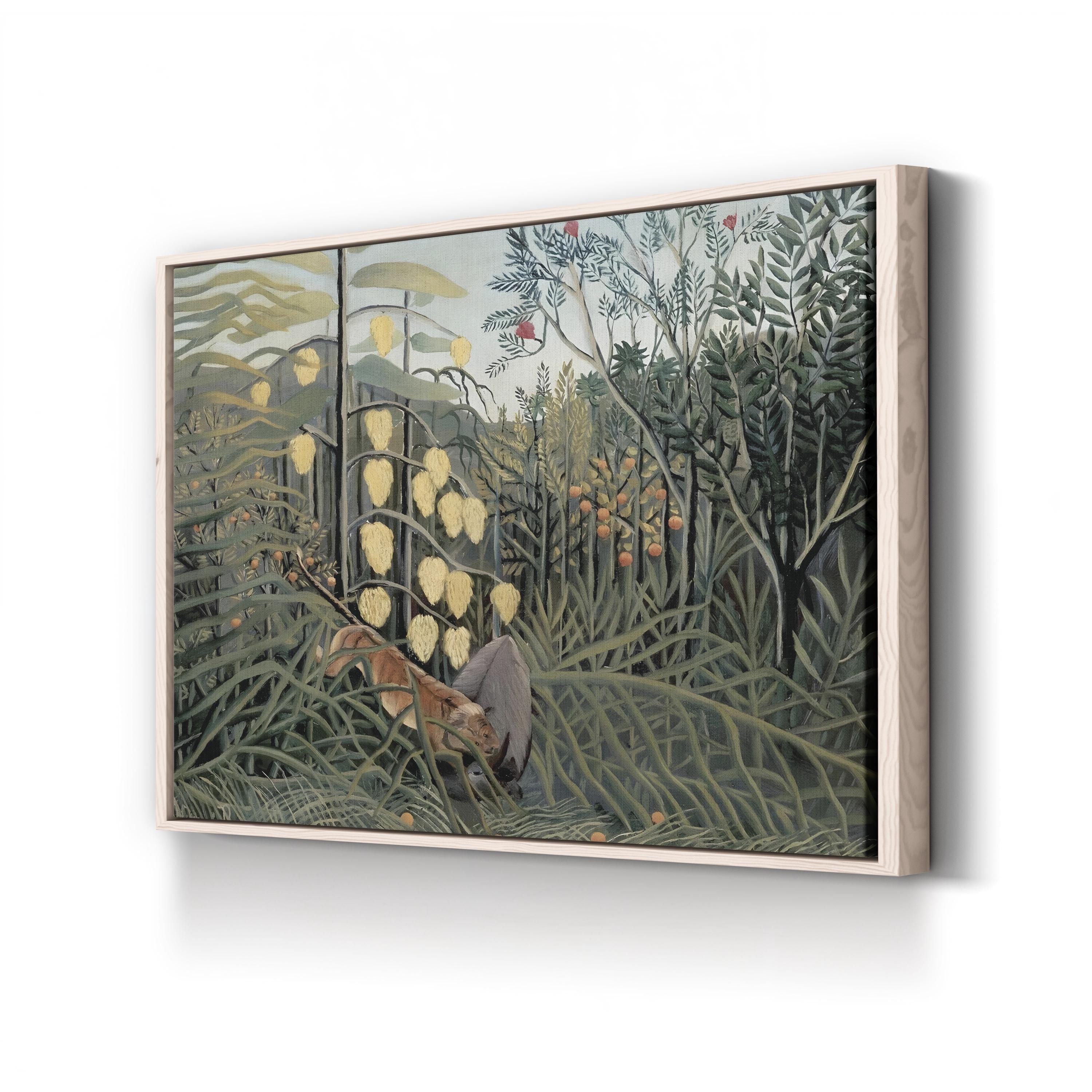 Rousseau’s Jungle II Wall Art by Henri Rousseau – Exotic Botanical Jungle Canvas