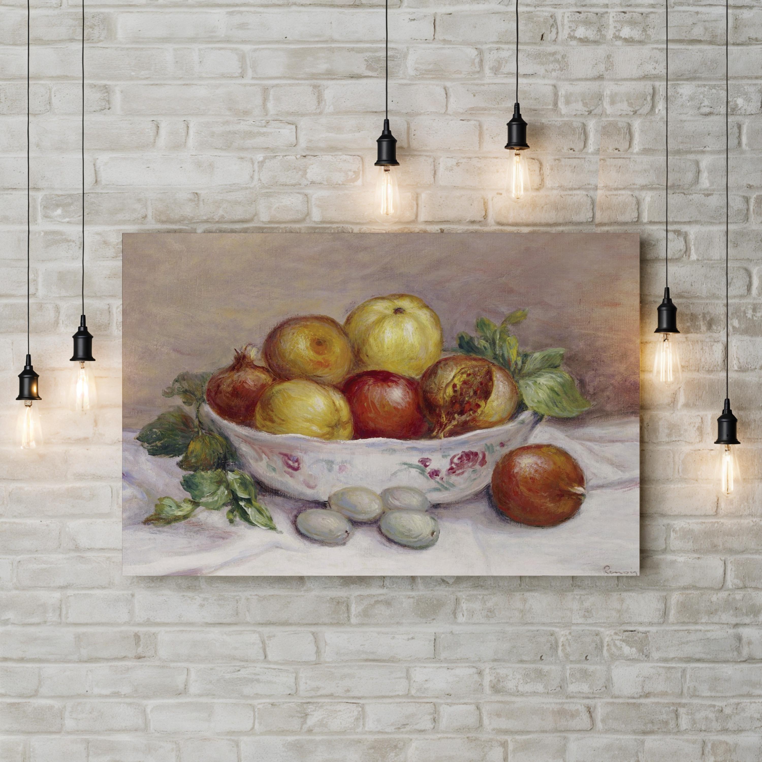 Still Life With a Pomegranate Wall Art – Vintage Still Life by Pierre-Auguste Renoir