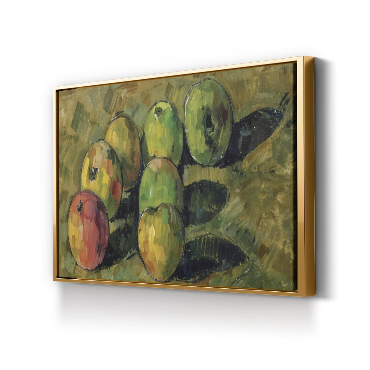Still Life With Apples by Paul Cézanne canvas print in gold frame