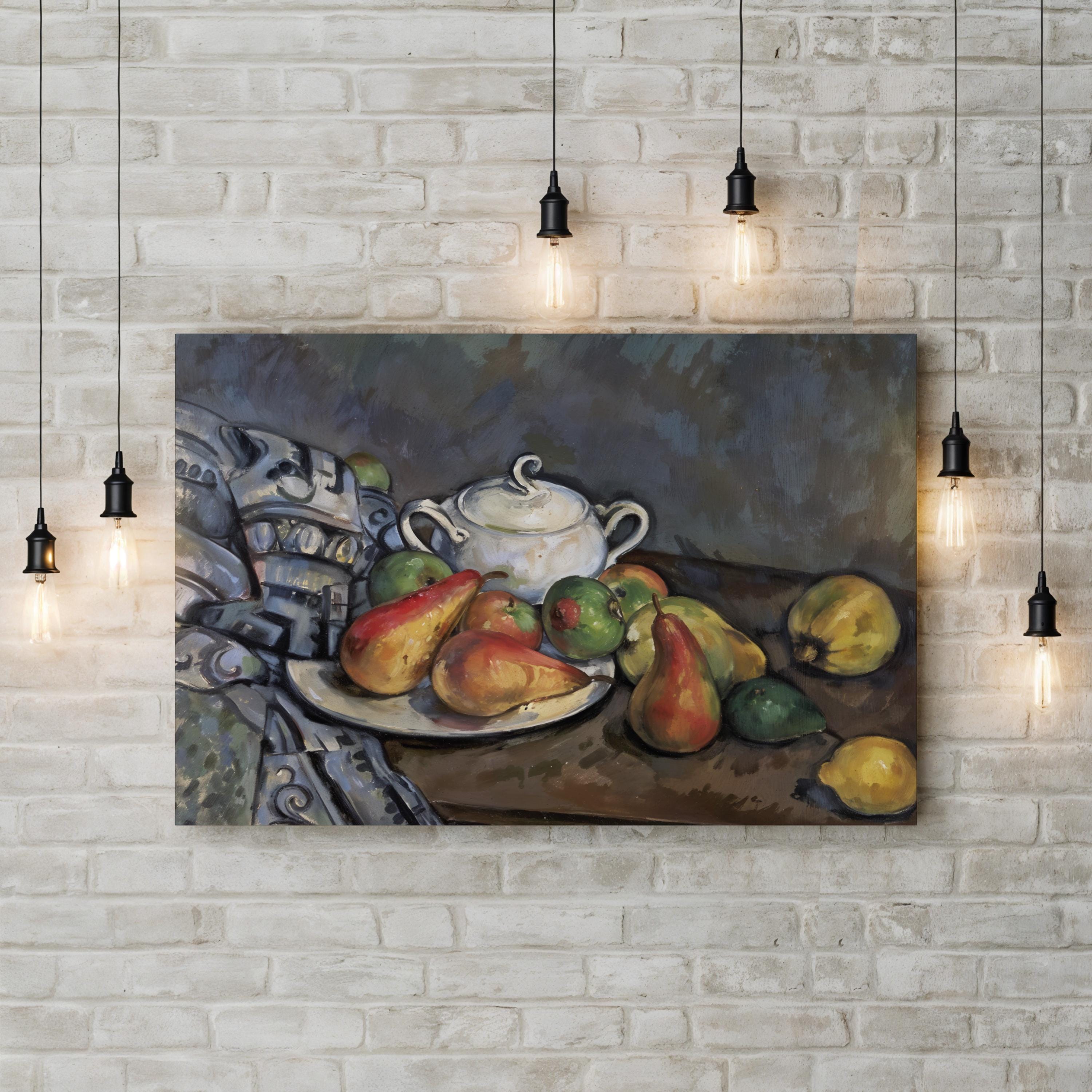 Still Life with Sugar Basin – Paul Cézanne Wall Art | Vintage Kitchen Canvas Print