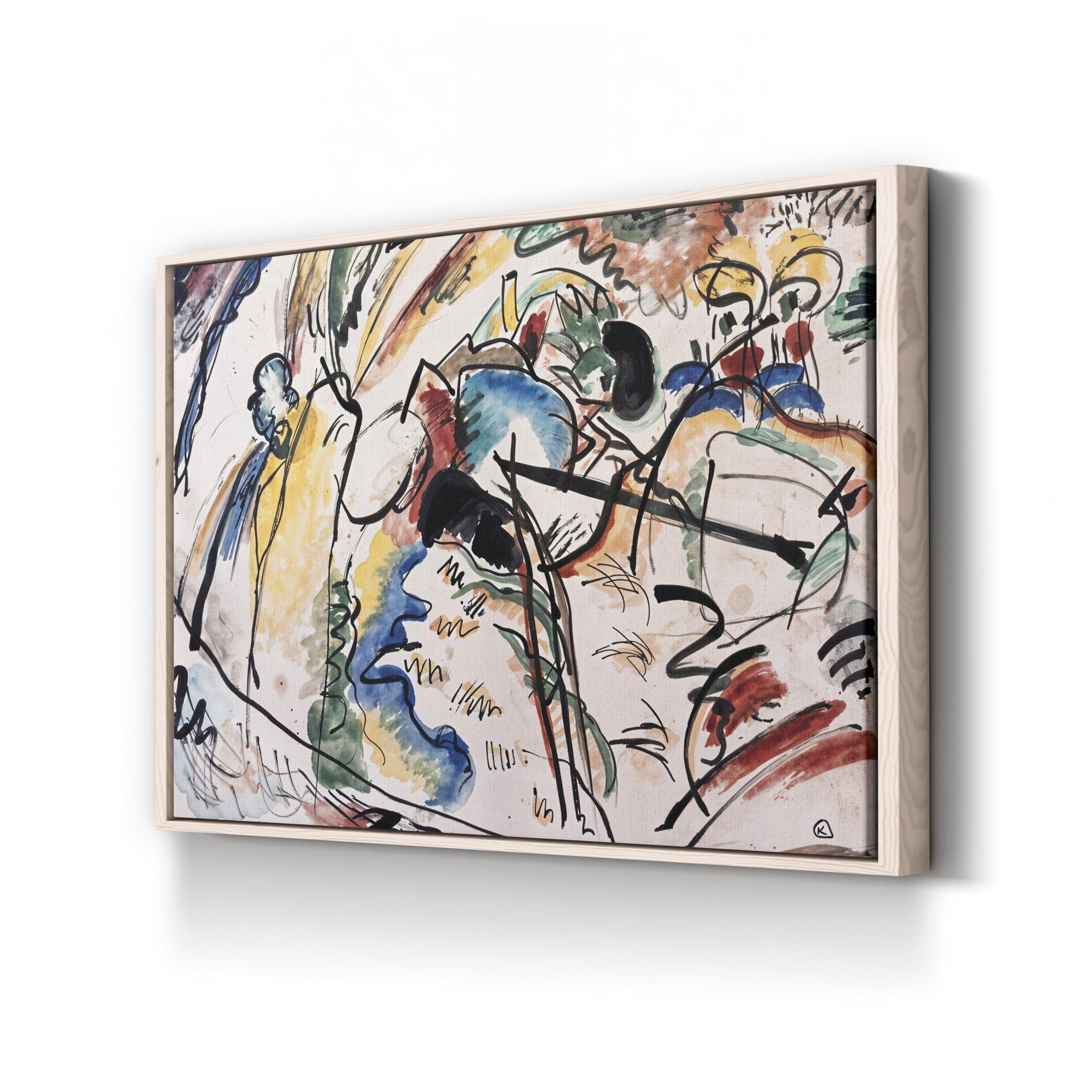 1960 After Wassily Kandinsky “Improvisation” Offset Lithograph Print Wall Art