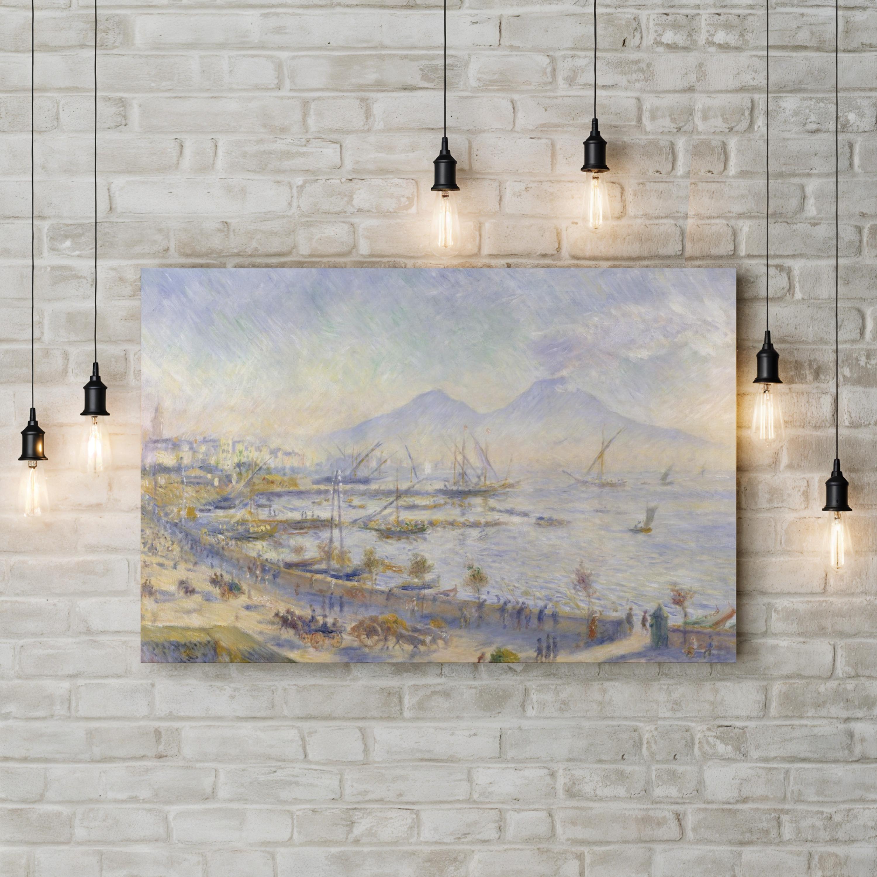 The Bay of Naples (1881) – Framed Impressionist Coastal Landscape Canvas Art by Pierre-Auguste Renoir
