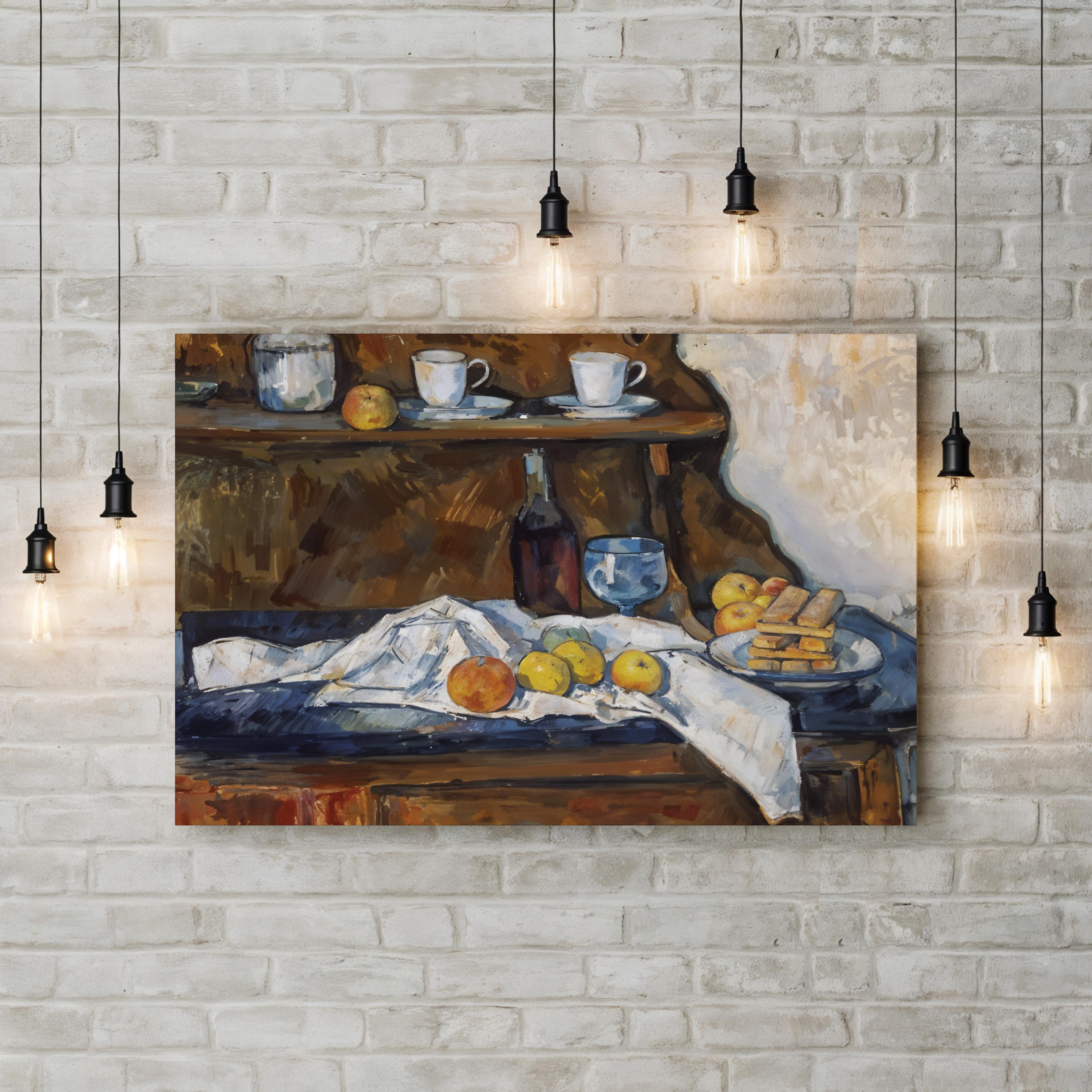 The Buffet, 1877 Wall Art by Paul Cezanne – Classical Post-Impressionist Still Life Canvas