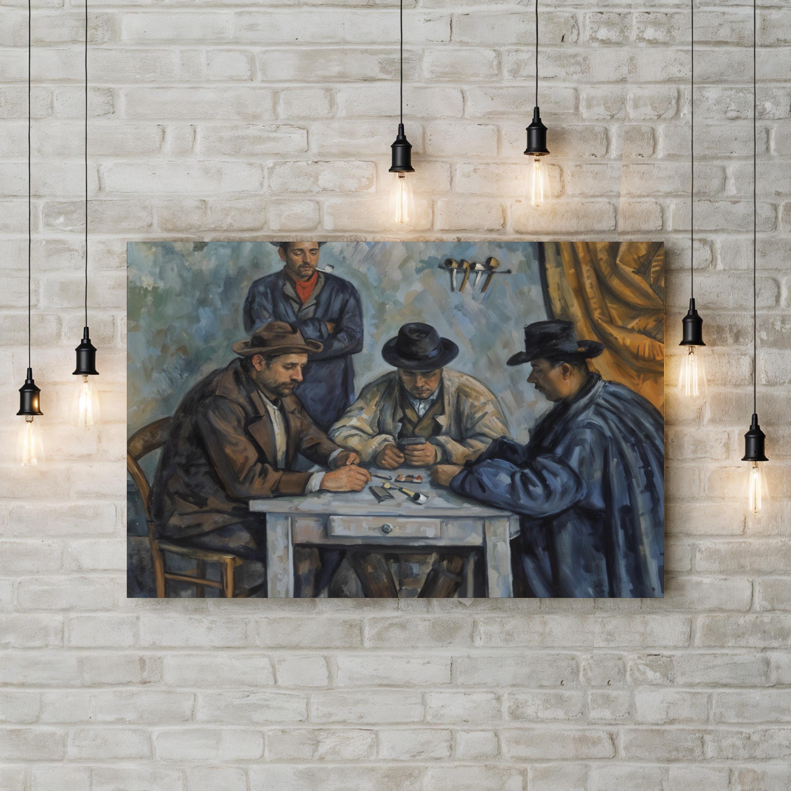 The Card Players by Paul Cézanne canvas print, standard bare canvas