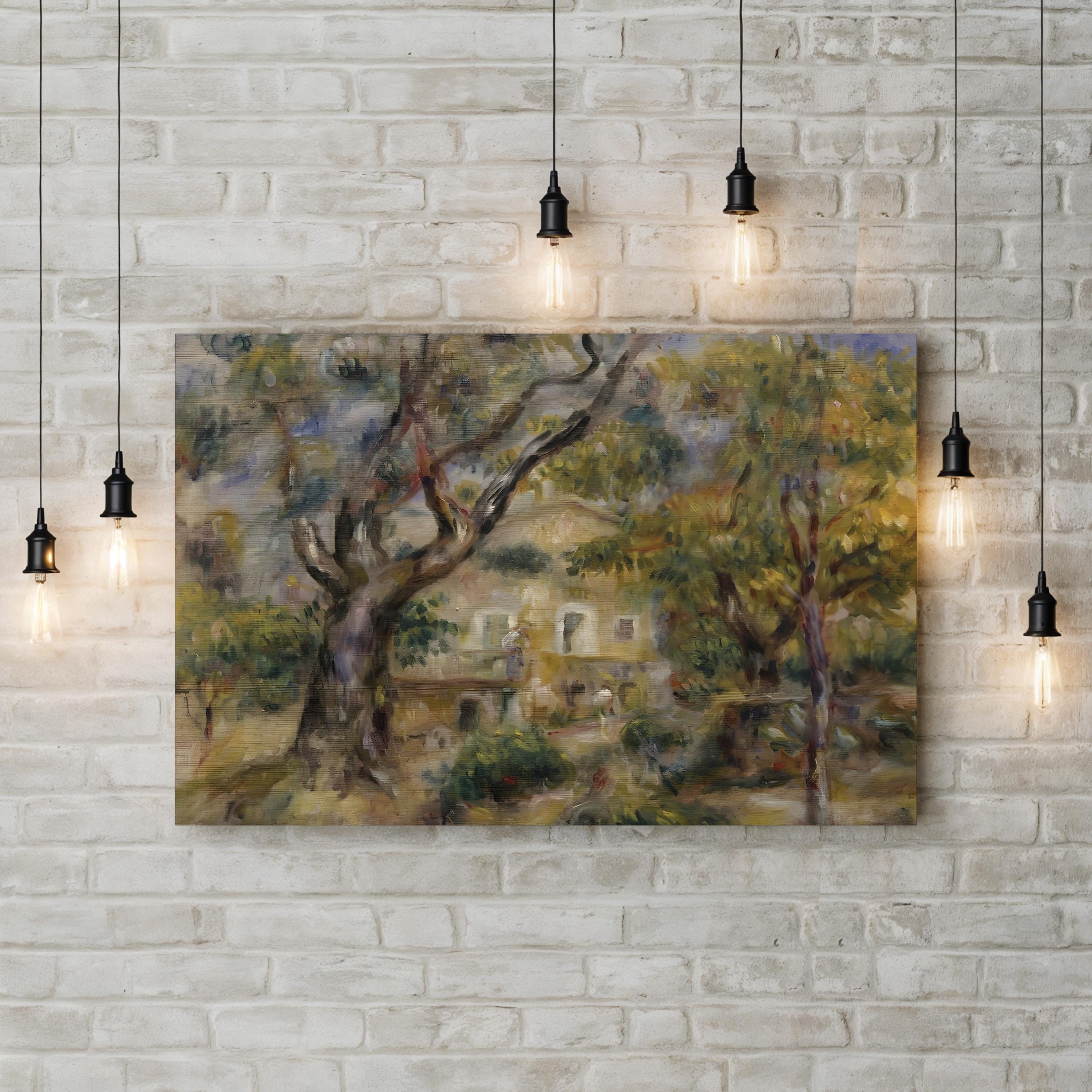 The Farm at Les Collettes, Cagnes – Pierre-Auguste Renoir Wall Art | Impressionist Landscape Canvas Print