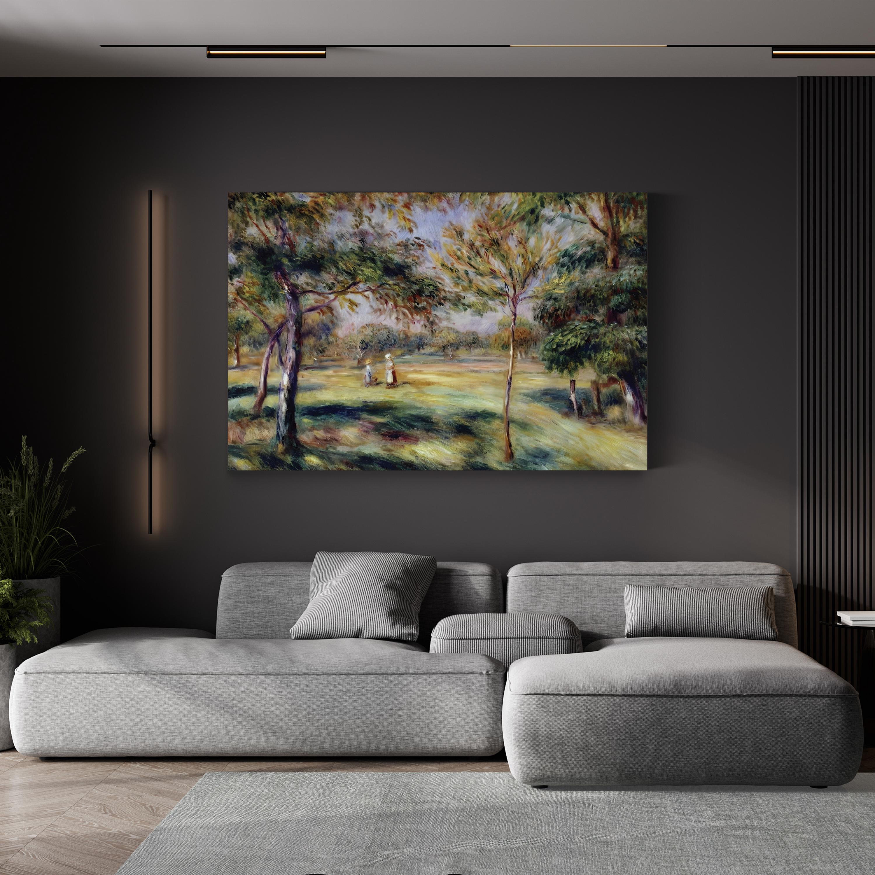 The Glade (1895) Canvas Print by Pierre-Auguste Renoir – Impressionist Woodland Landscape Wall Art