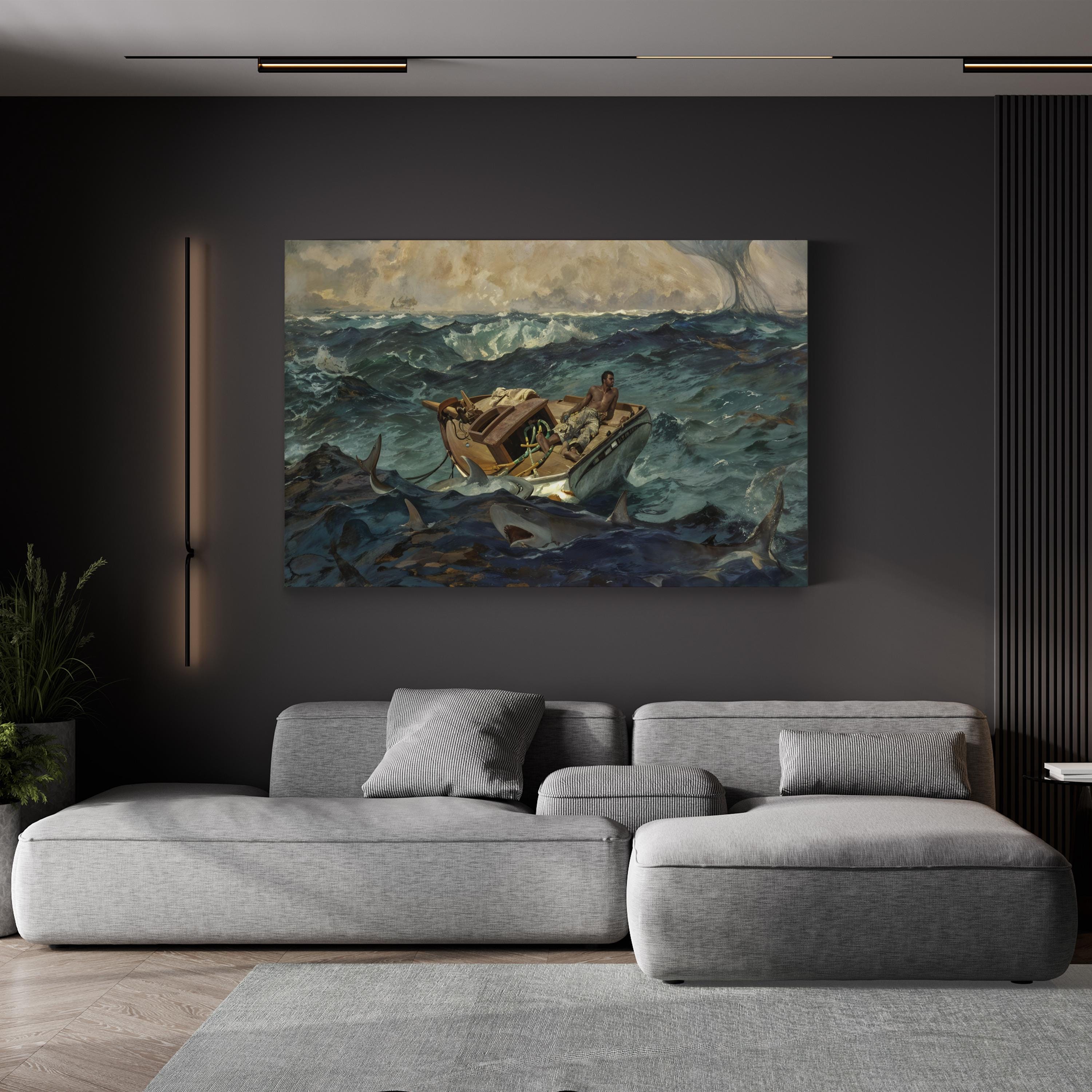 The Gulf Stream, c. 1899 by Winslow Homer canvas print, gallery canvas 1.5 inch