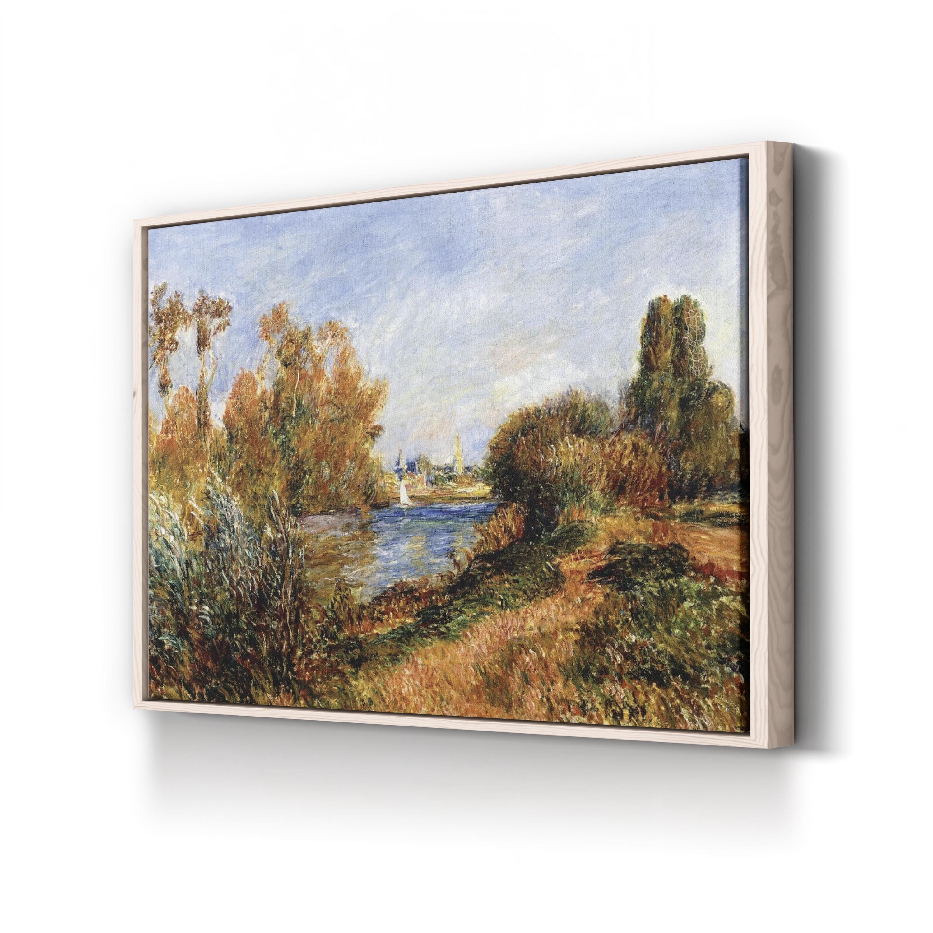 The Seine at Argenteuil, 1888 Wall Art by Pierre-Auguste Renoir – Impressionist River Landscape Canvas