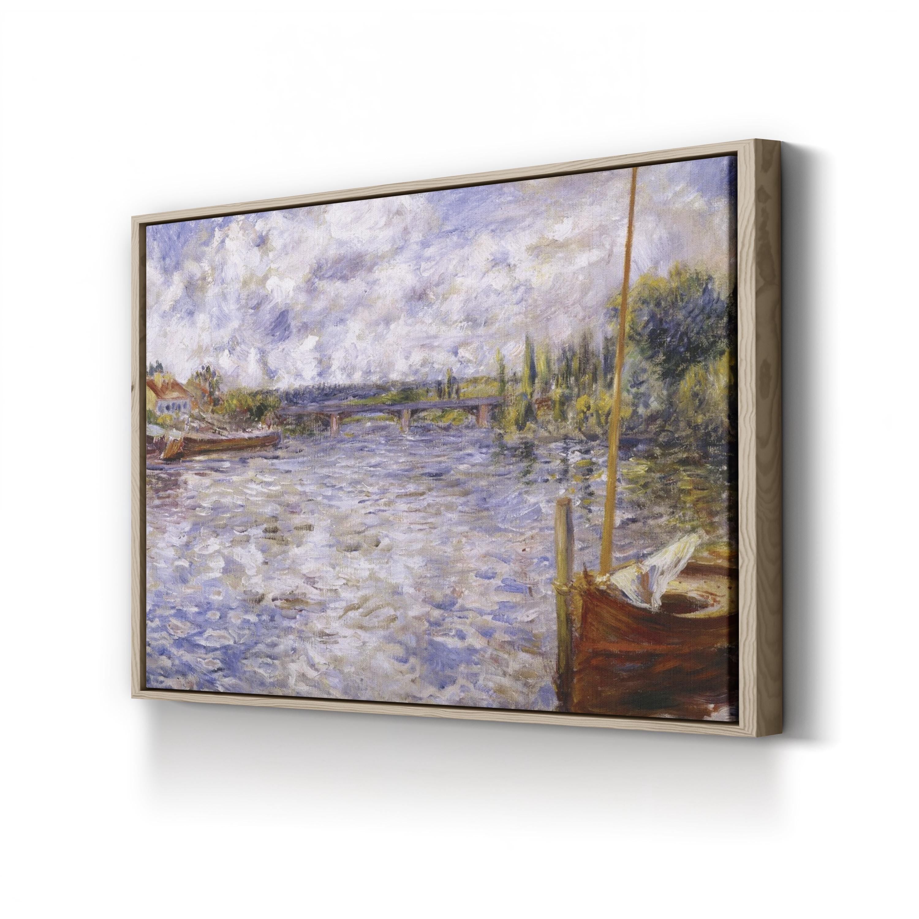The Seine at Chatou, 1874 Vintage Canvas Print – Pierre-Auguste Renoir French River Landscape