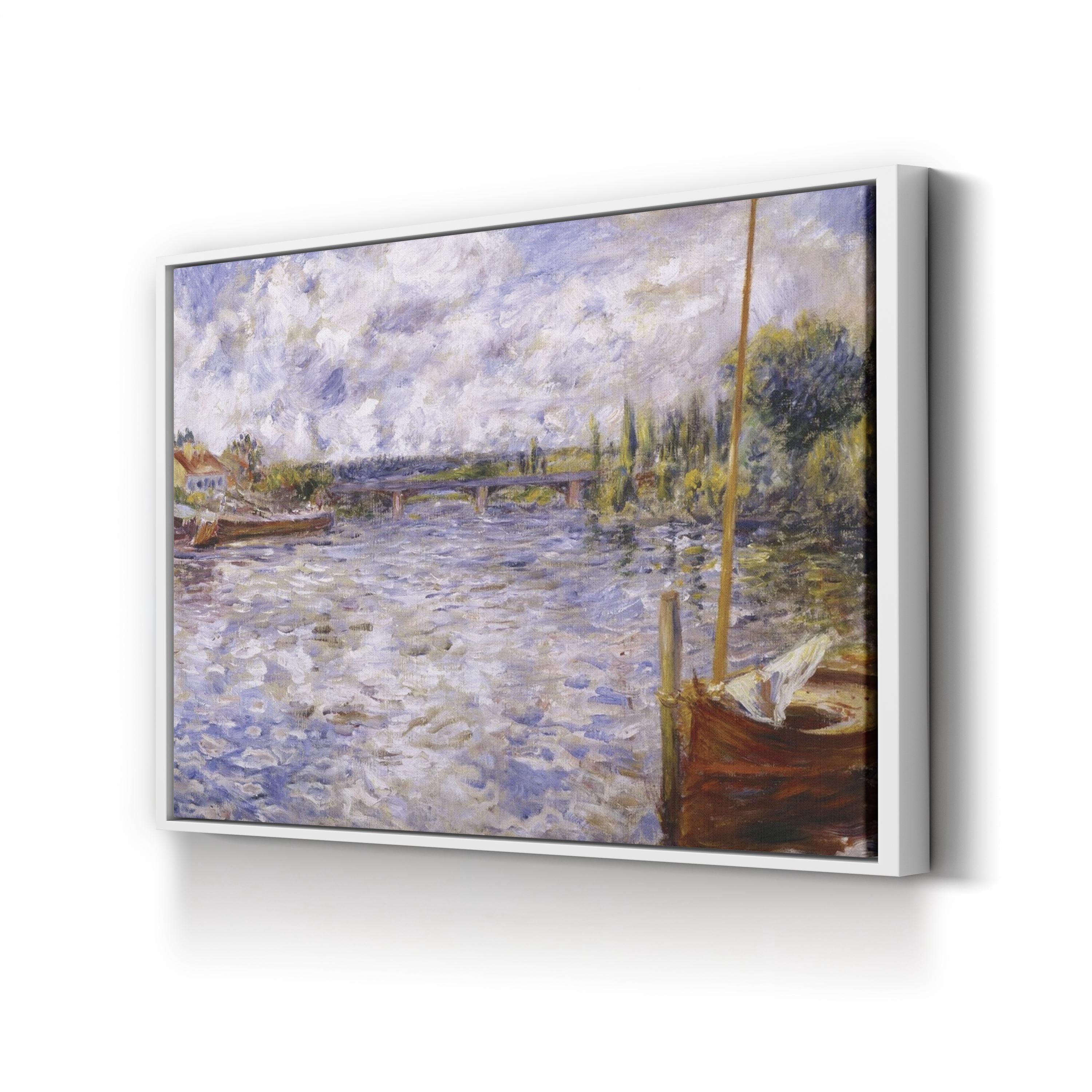 The Seine at Chatou, 1874 Vintage Canvas Print – Pierre-Auguste Renoir French River Landscape