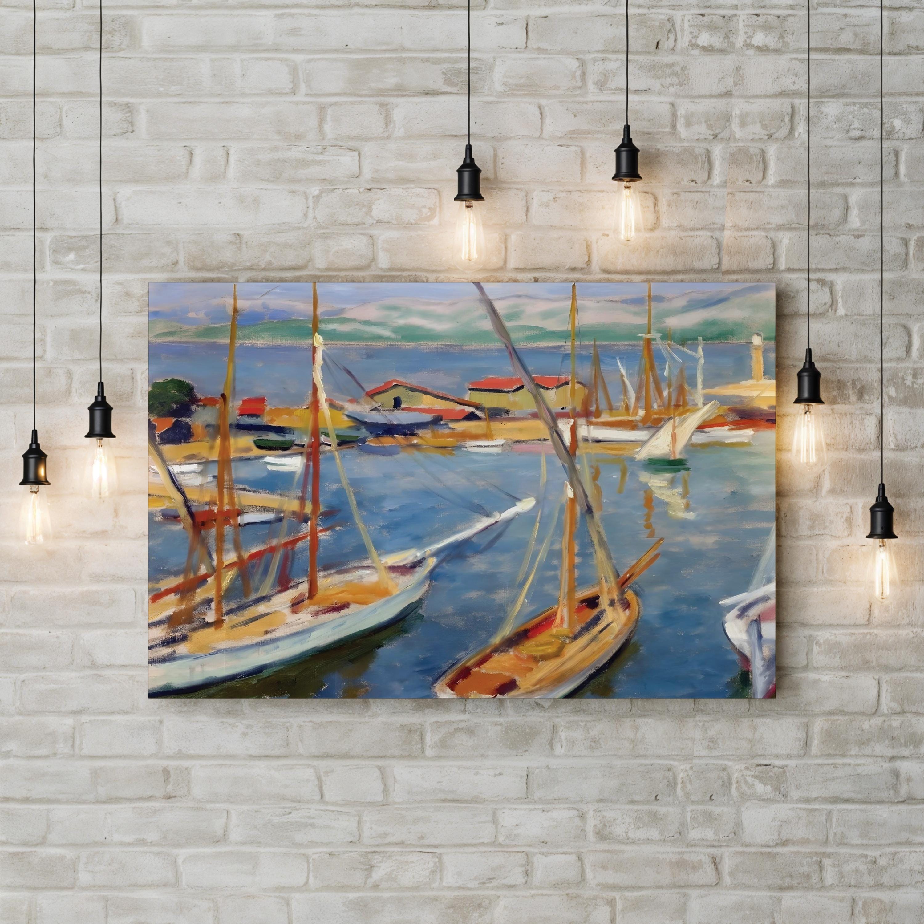 The Studio Boat, 1874 – Impressionist Wall Art | Coastal Landscape Canvas Print