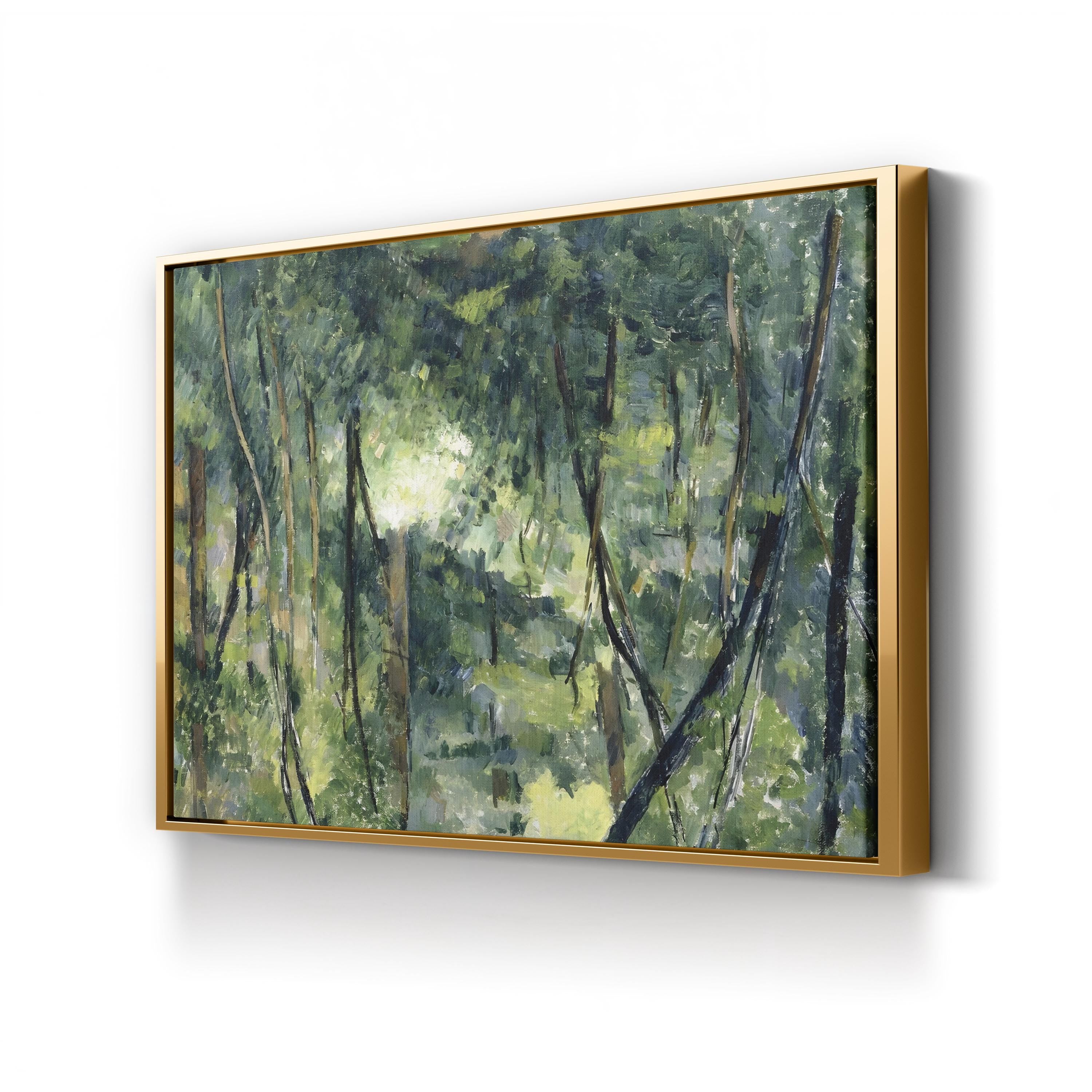Undergrowth 1885 Forest Scene – Paul Cézanne Wall Art | Woodland Landscape Canvas Print