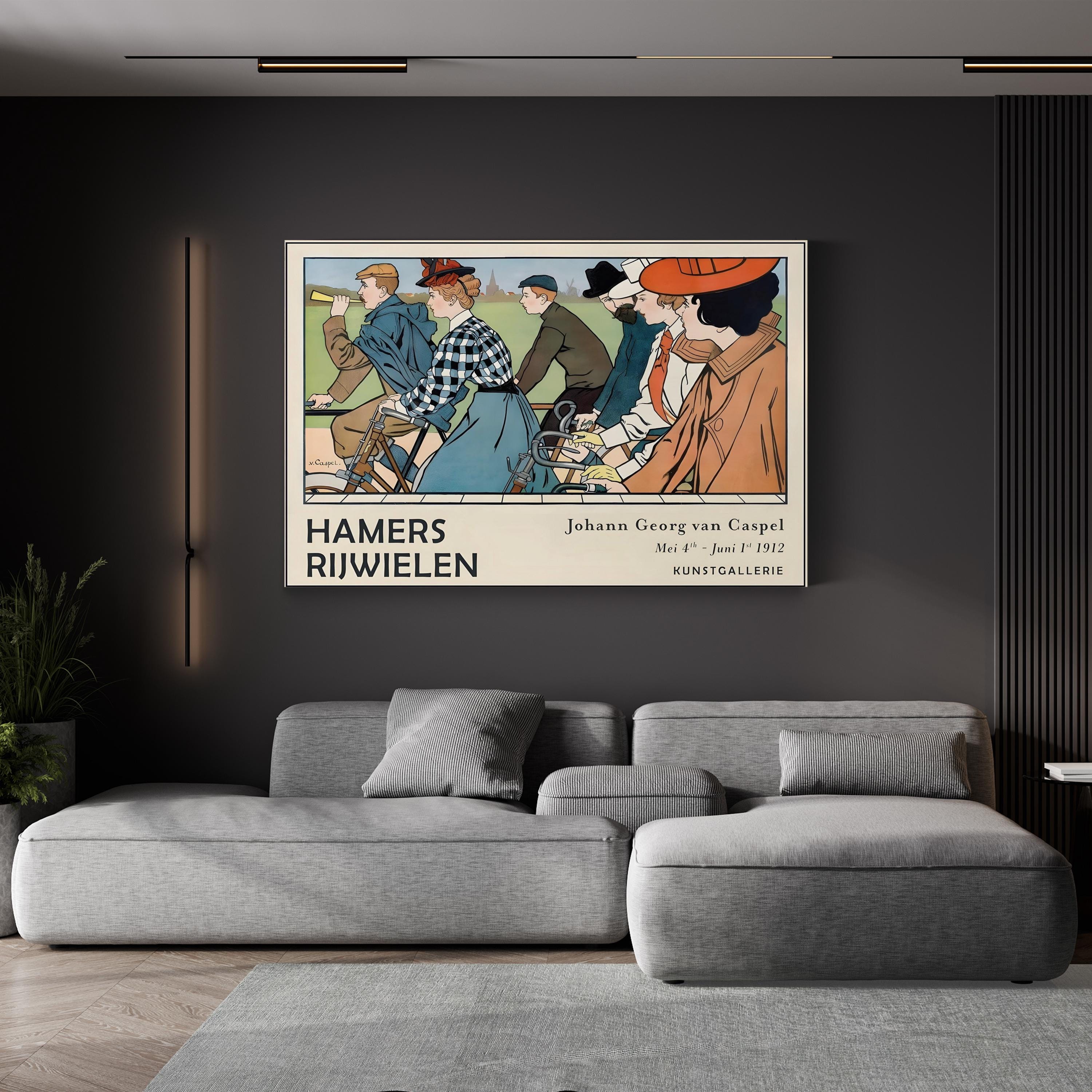 Van Caspel Art Deco Exhibition Poster: Vintage Gallery Wall Art Canvas
