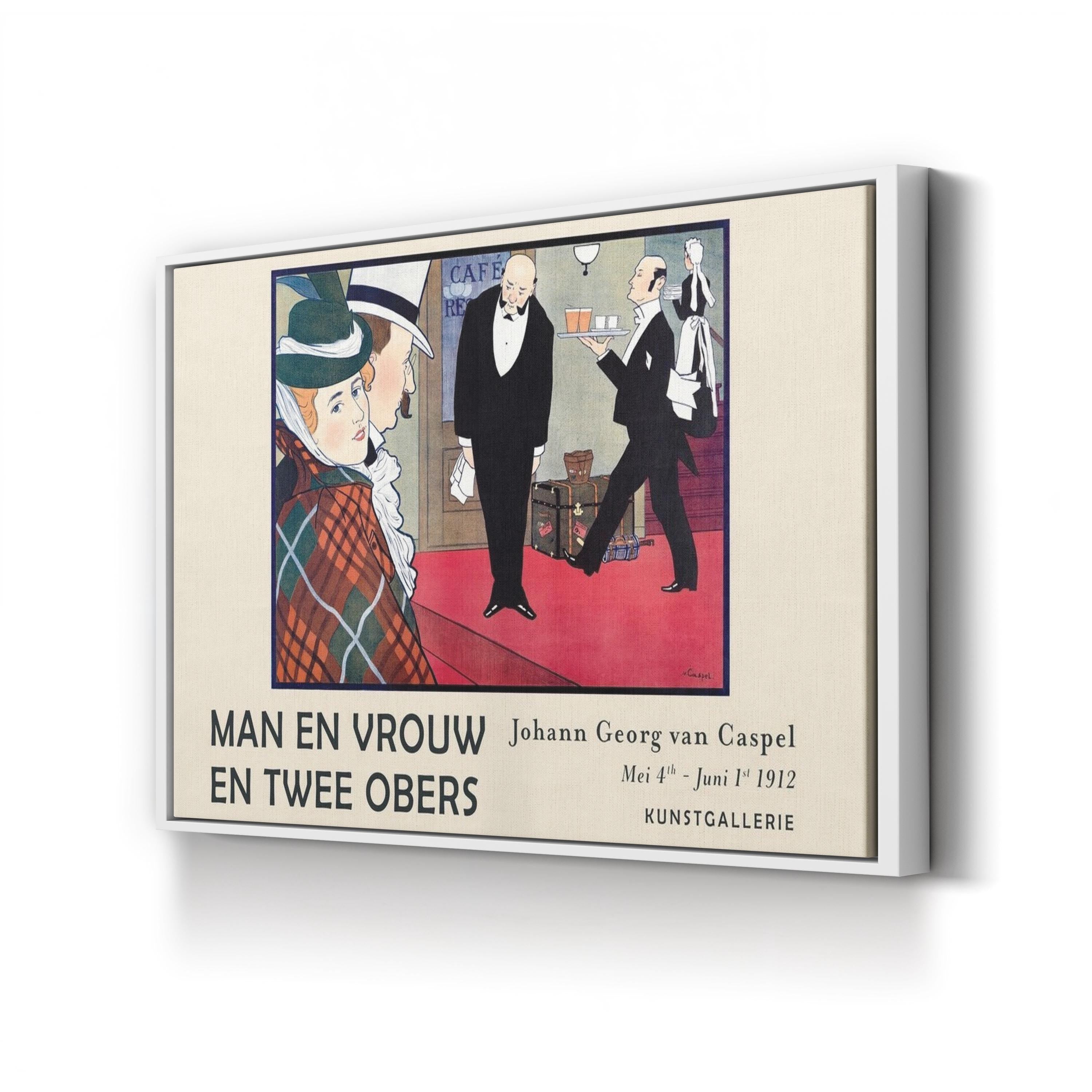 Van Caspel Exhibition Posters II Wall Art – Art Deco Vintage Exhibition Poster Canvas