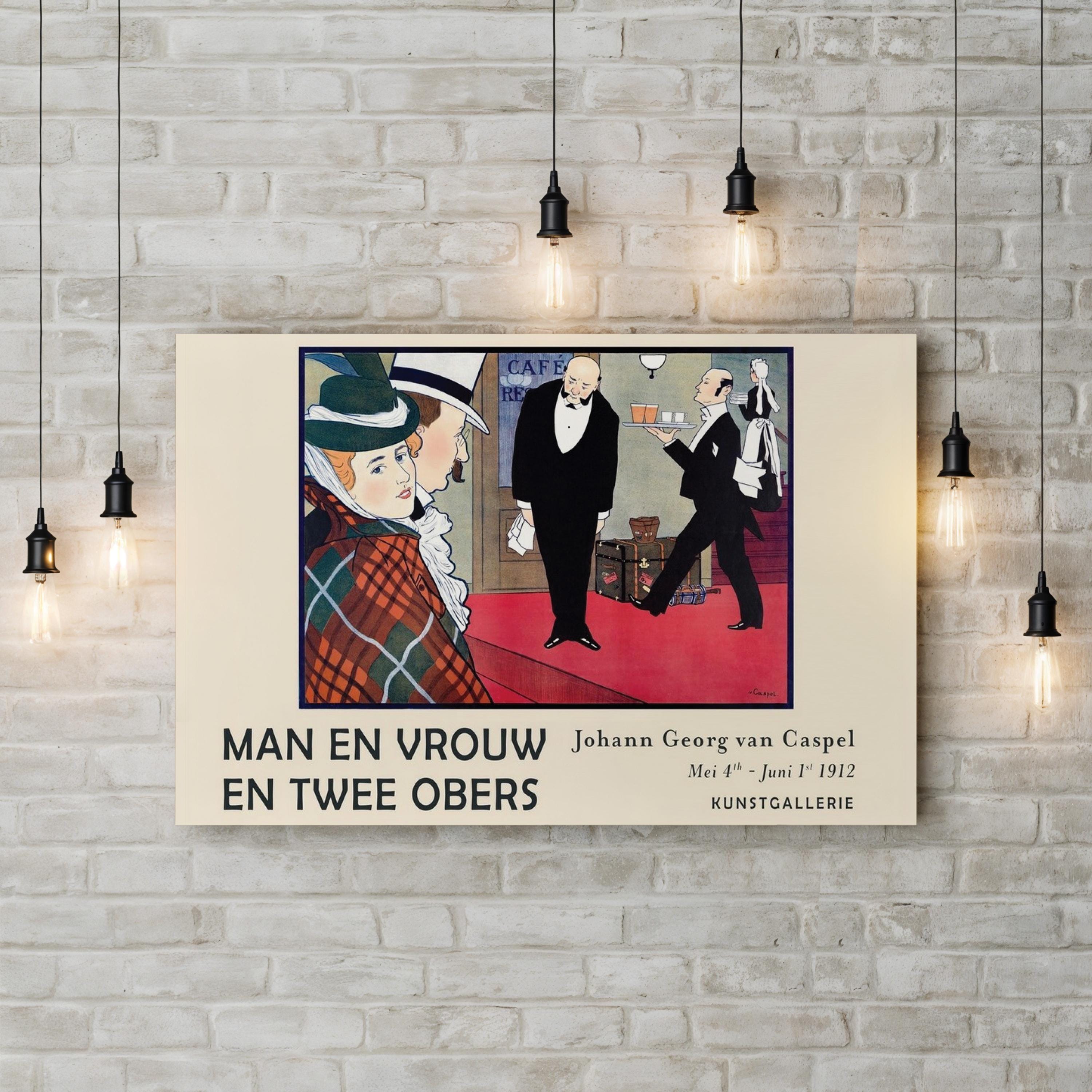 Van Caspel Exhibition Posters II Wall Art – Art Deco Vintage Exhibition Poster Canvas