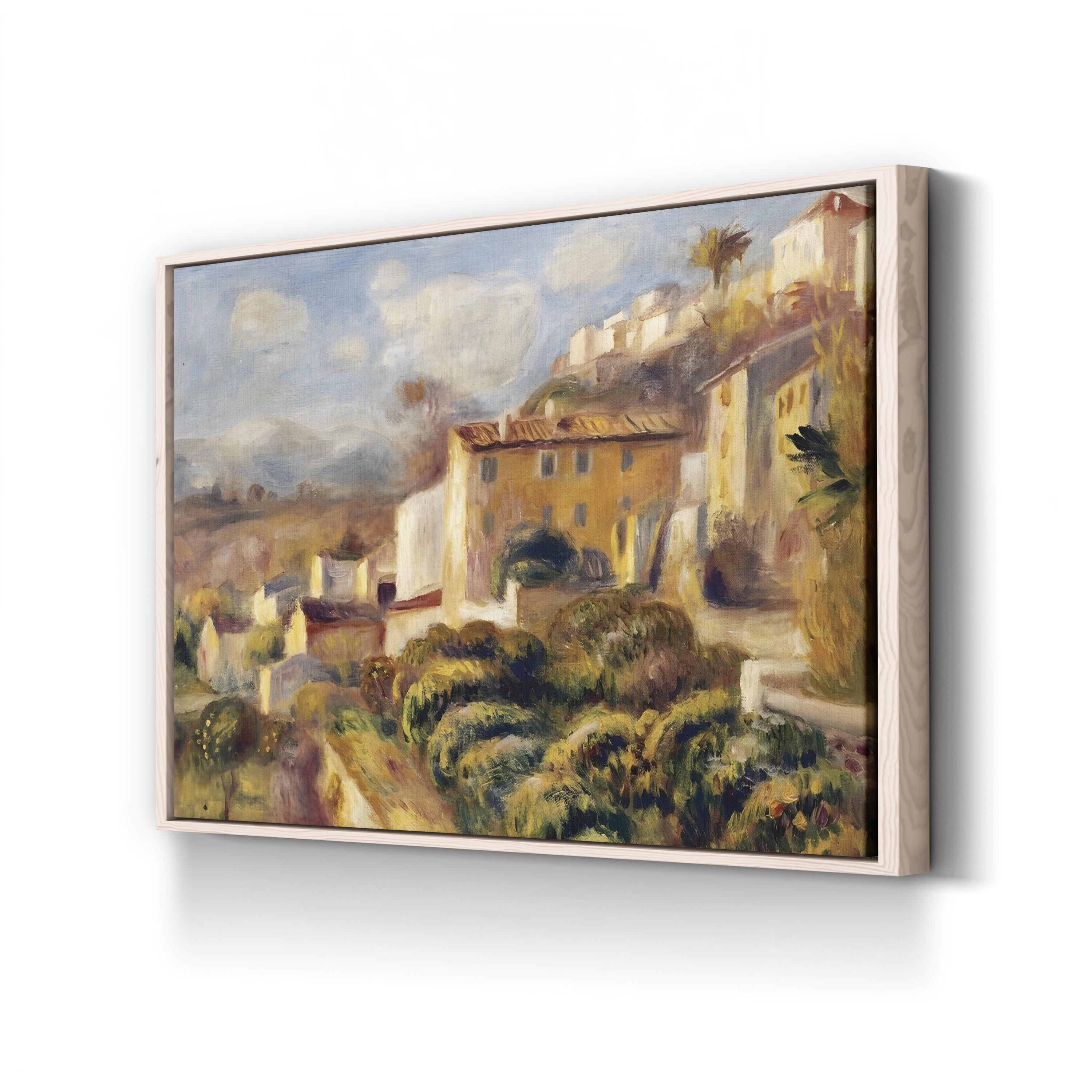 View of the Post Office, Cagnes (1907) Wall Art by Pierre-Auguste Renoir – Impressionist French Village Canvas Print