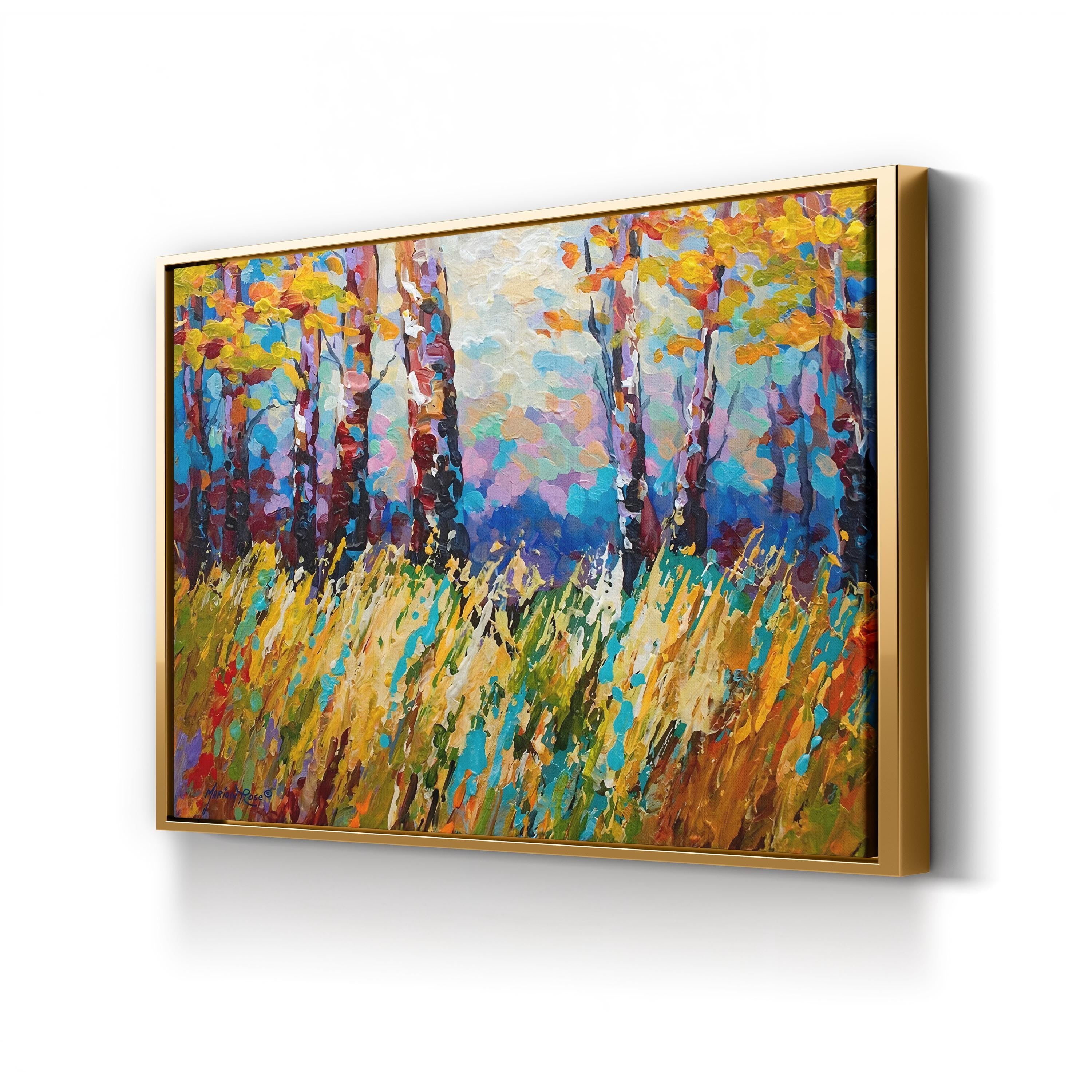 Abstract Autumn Wall Art by Marion Rose | Contemporary Fall Landscape Canvas Print