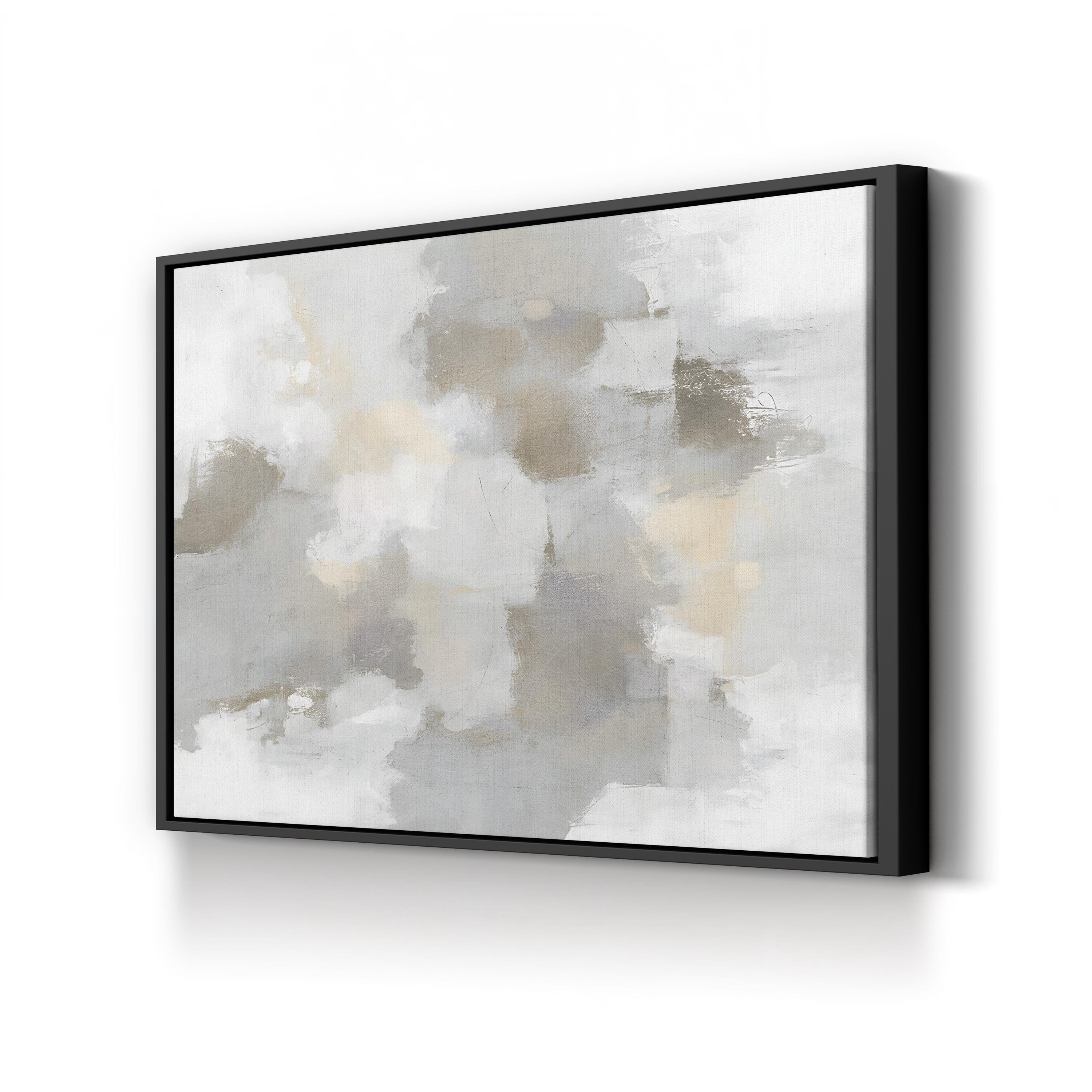 Abstract Grey Tan and White Wall Art by David Moore