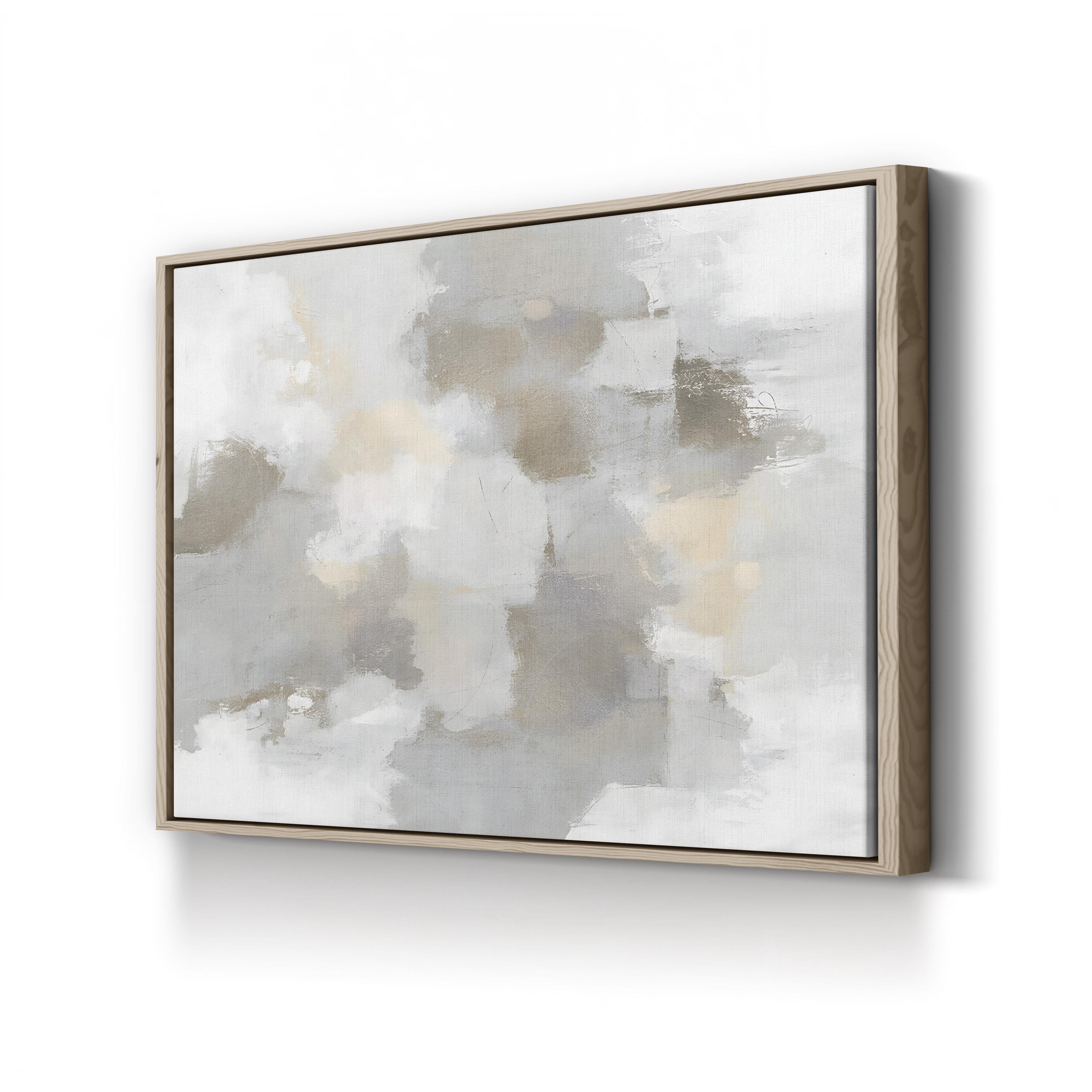 Abstract Grey Tan and White Wall Art by David Moore