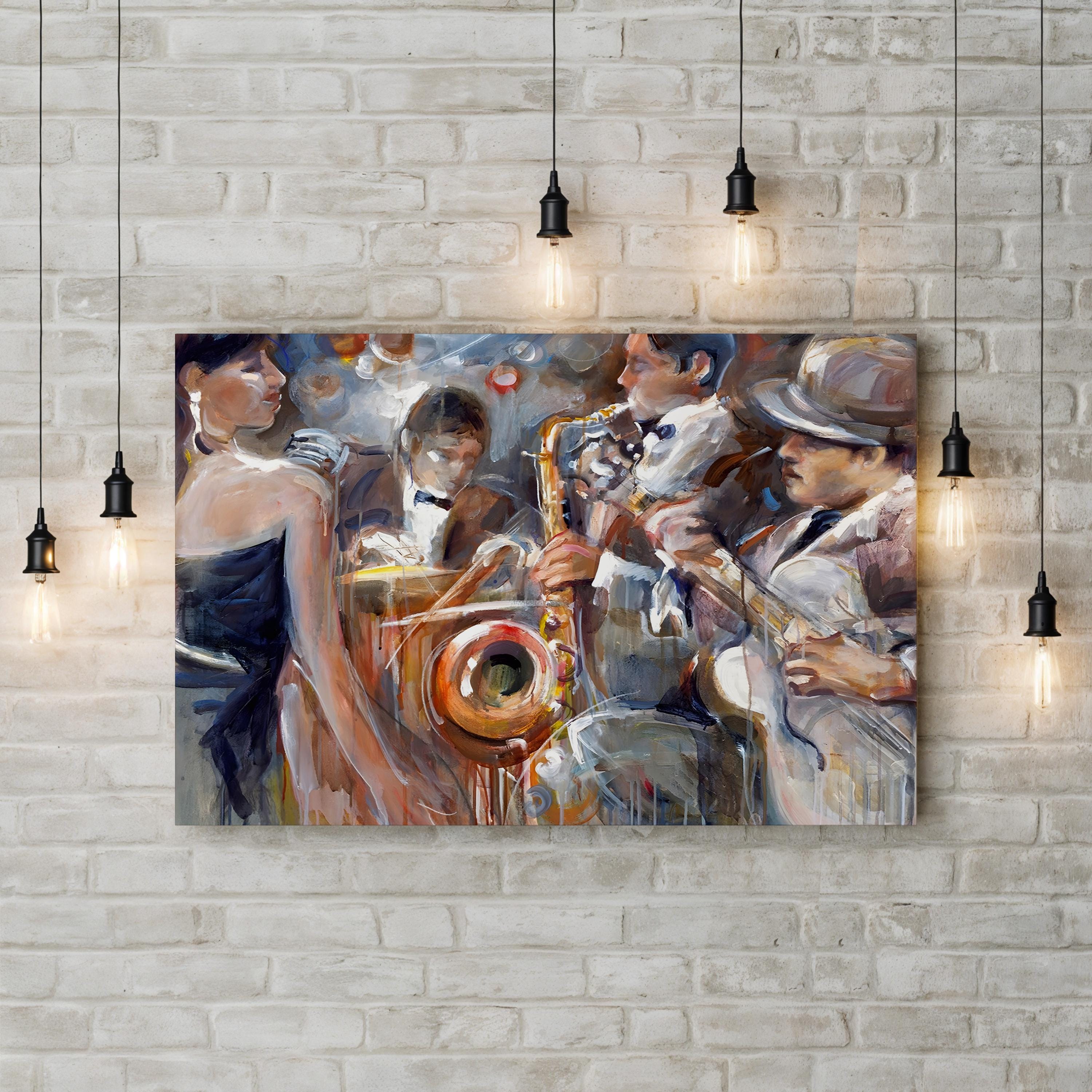 All About Jazz I by Marysia Burr | Contemporary Jazz Music Performance Wall Art