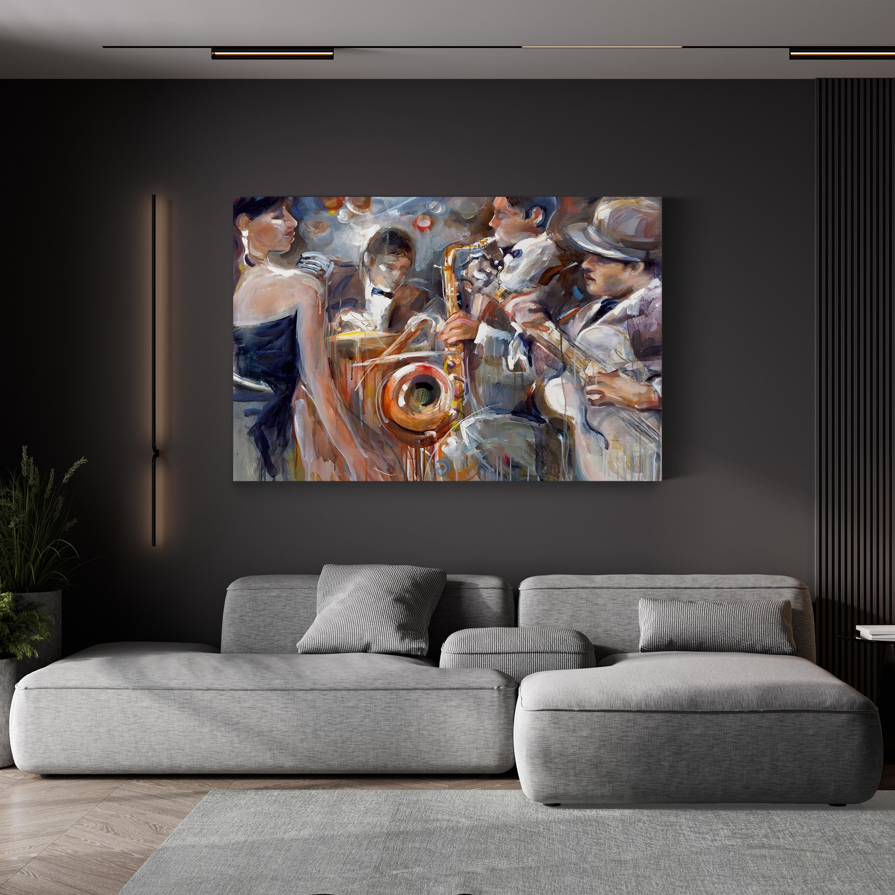 All About Jazz I by Marysia Burr | Contemporary Jazz Music Performance Wall Art