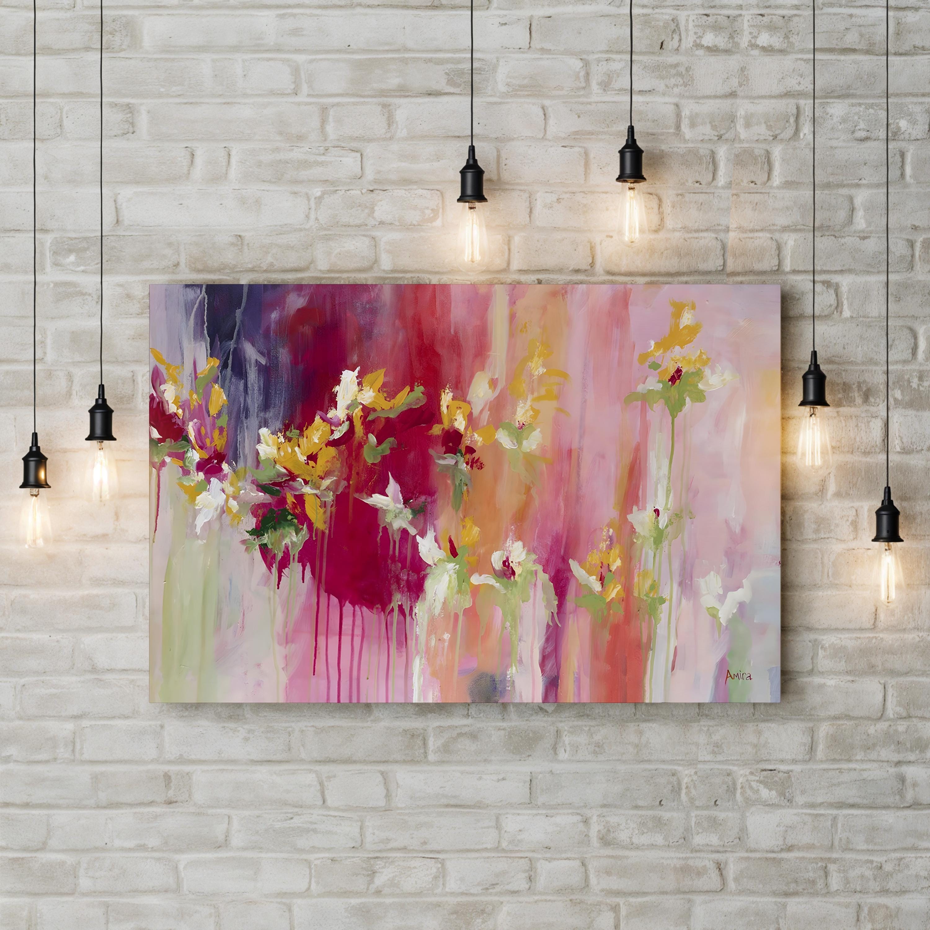 April Blooms, 2014 Wall Art by Amira Rahim – Contemporary Abstract Floral Canvas Print
