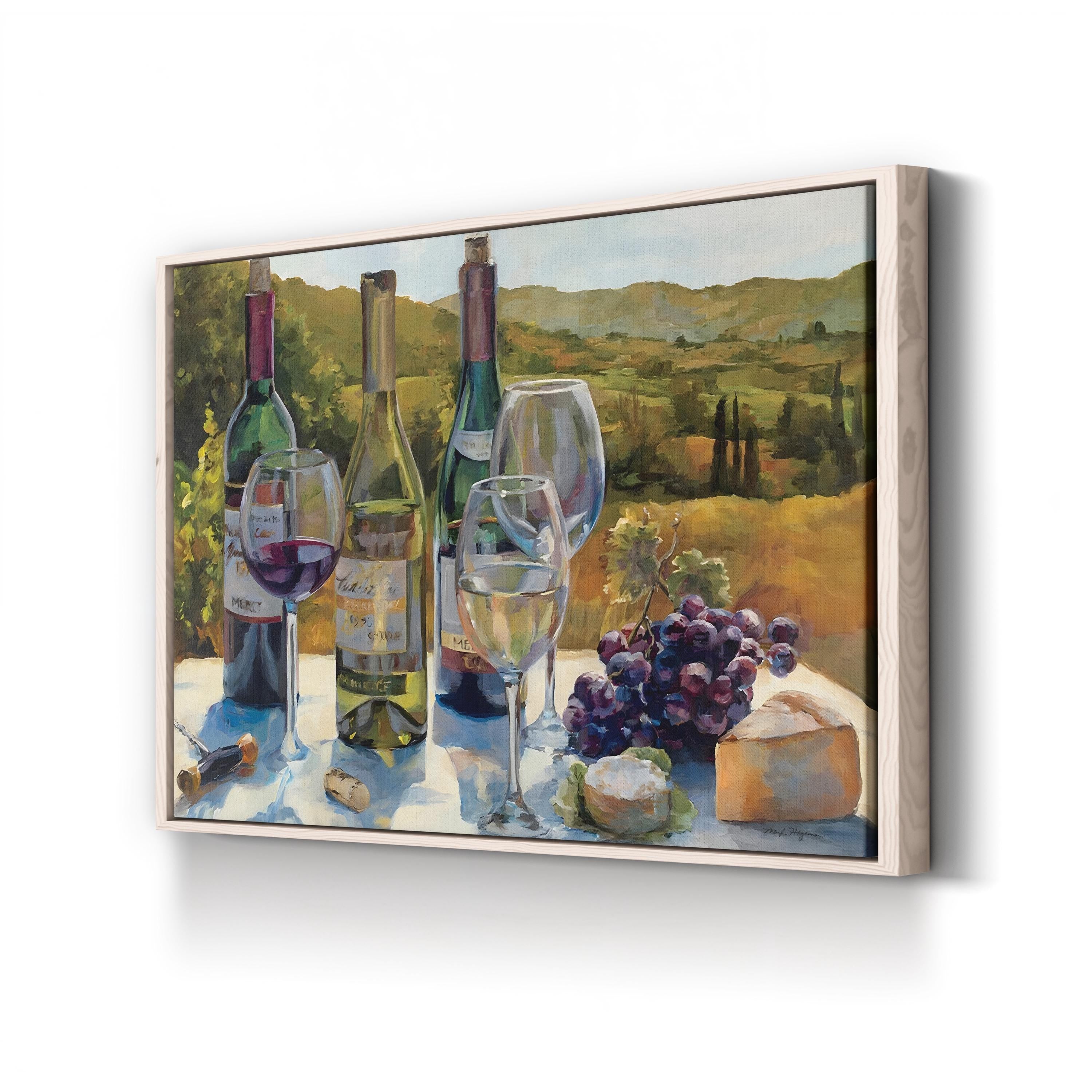 Wine Tasting in the Vineyard – Period Illustration Wall Art | Tuscan Kitchen Canvas Print