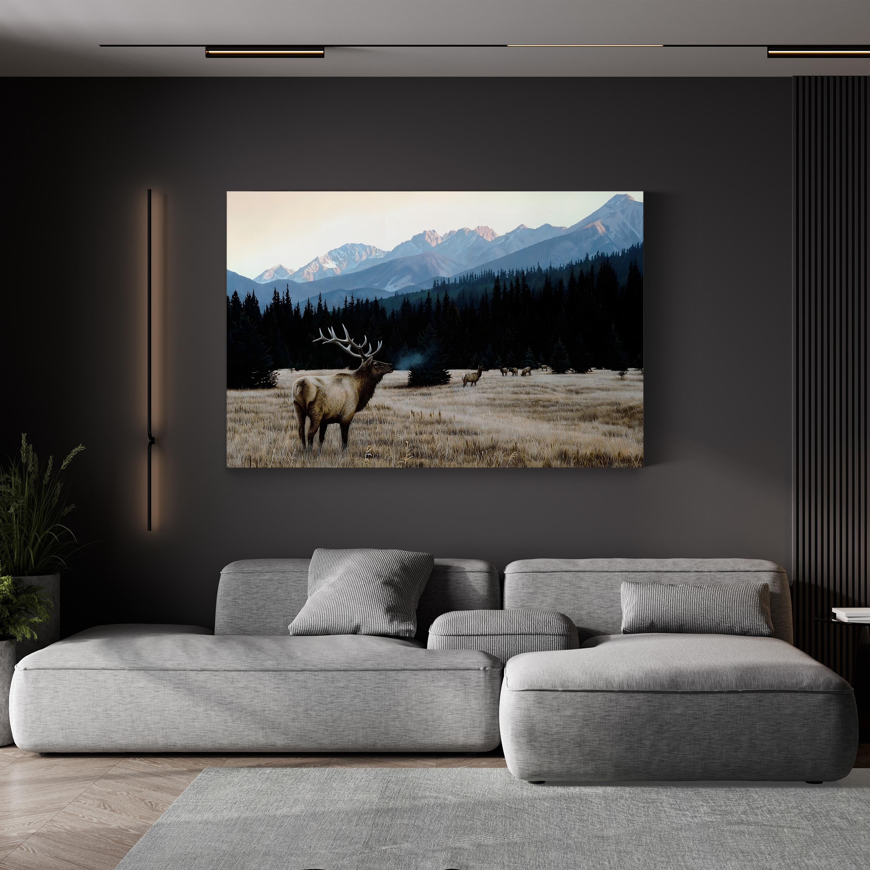 Autumn Meadow Wall Art – Ron Parker | Elk Wildlife Landscape Canvas Print